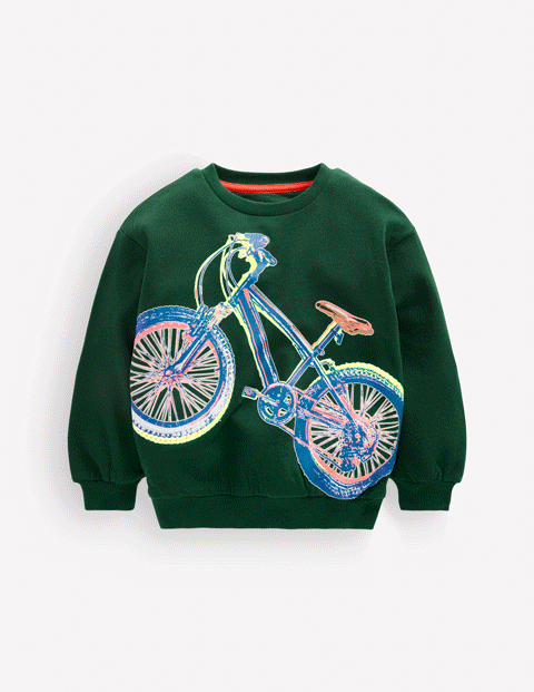 Im Dunkeln leuchtendes, bedrucktes Sweatshirt