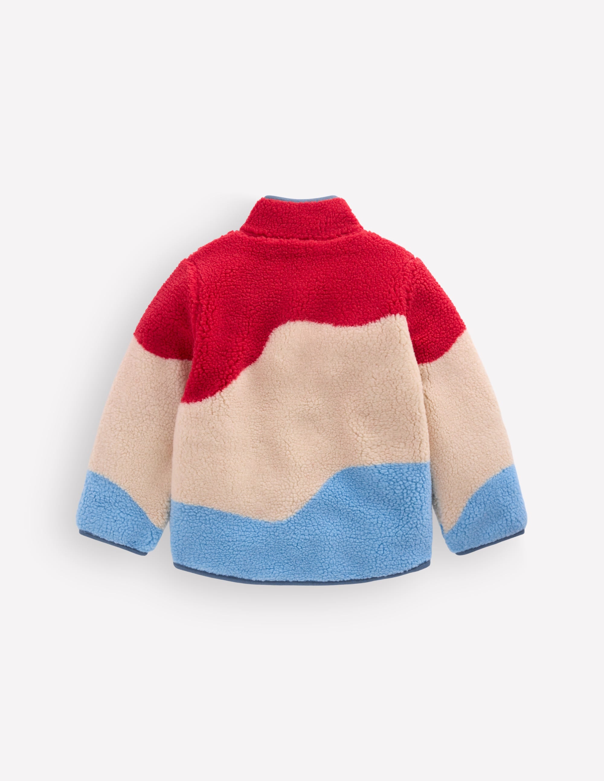 Kuschelige Teddyfell-Jacke-Blockfarben - Image 3