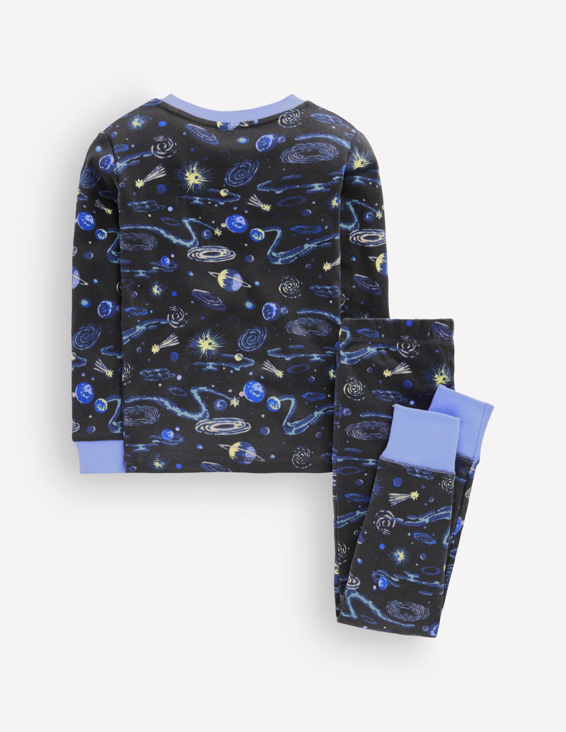 Snug Long John Pyjamas-Shadow Grey Constellation-2
