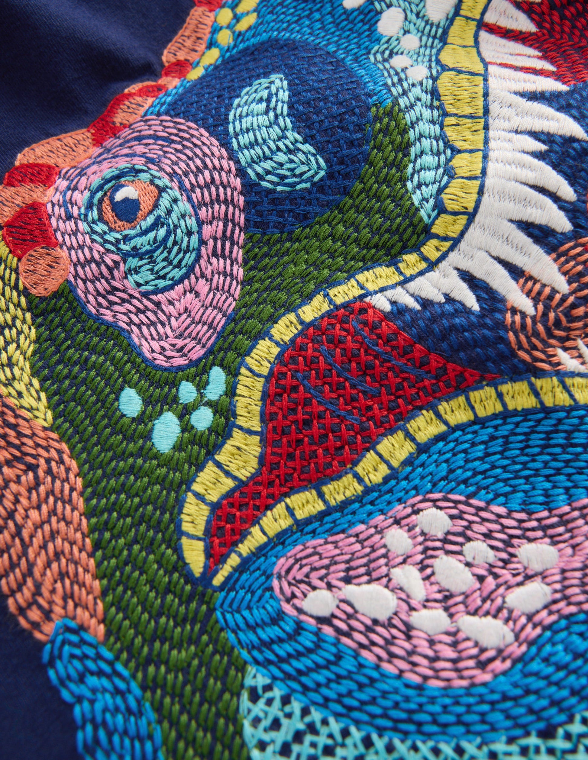 Superstitch Long Sleeve Top-College Navy Dinosaur-3
