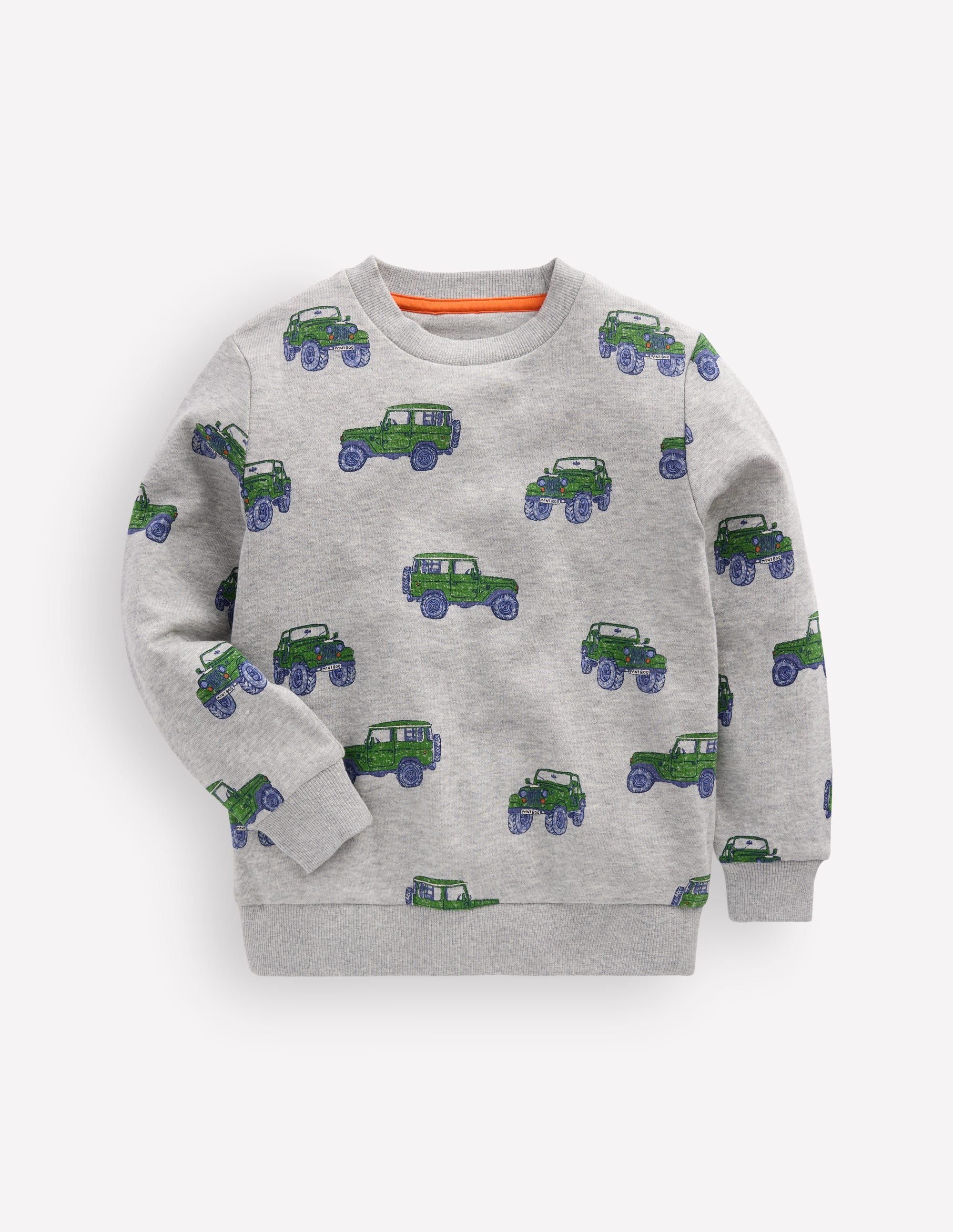 Bedrucktes Sweatshirt für den Alltag-Grau Meliert Jeep - Image 1