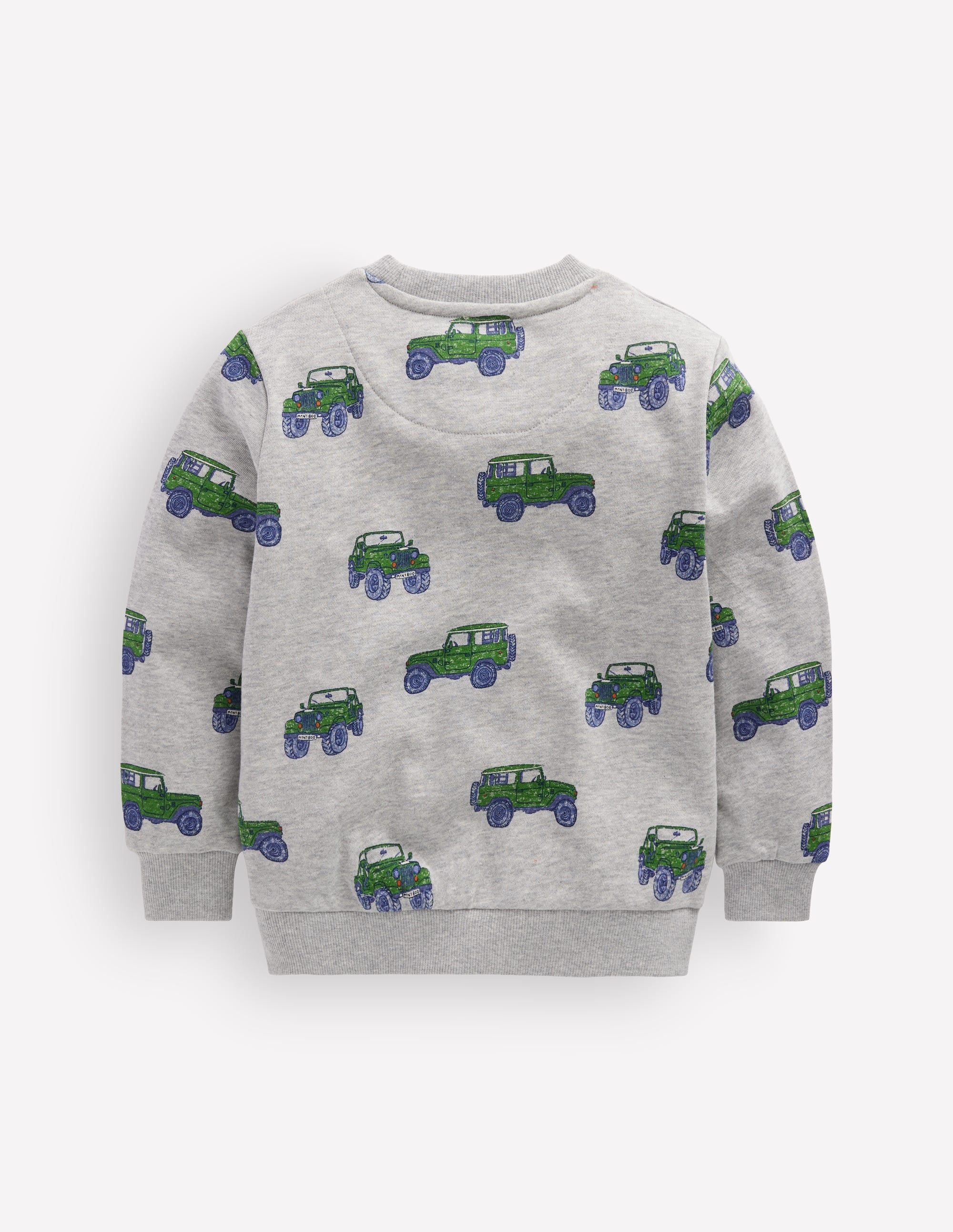 Bedrucktes Sweatshirt für den Alltag-Grau Meliert Jeep - Image 2