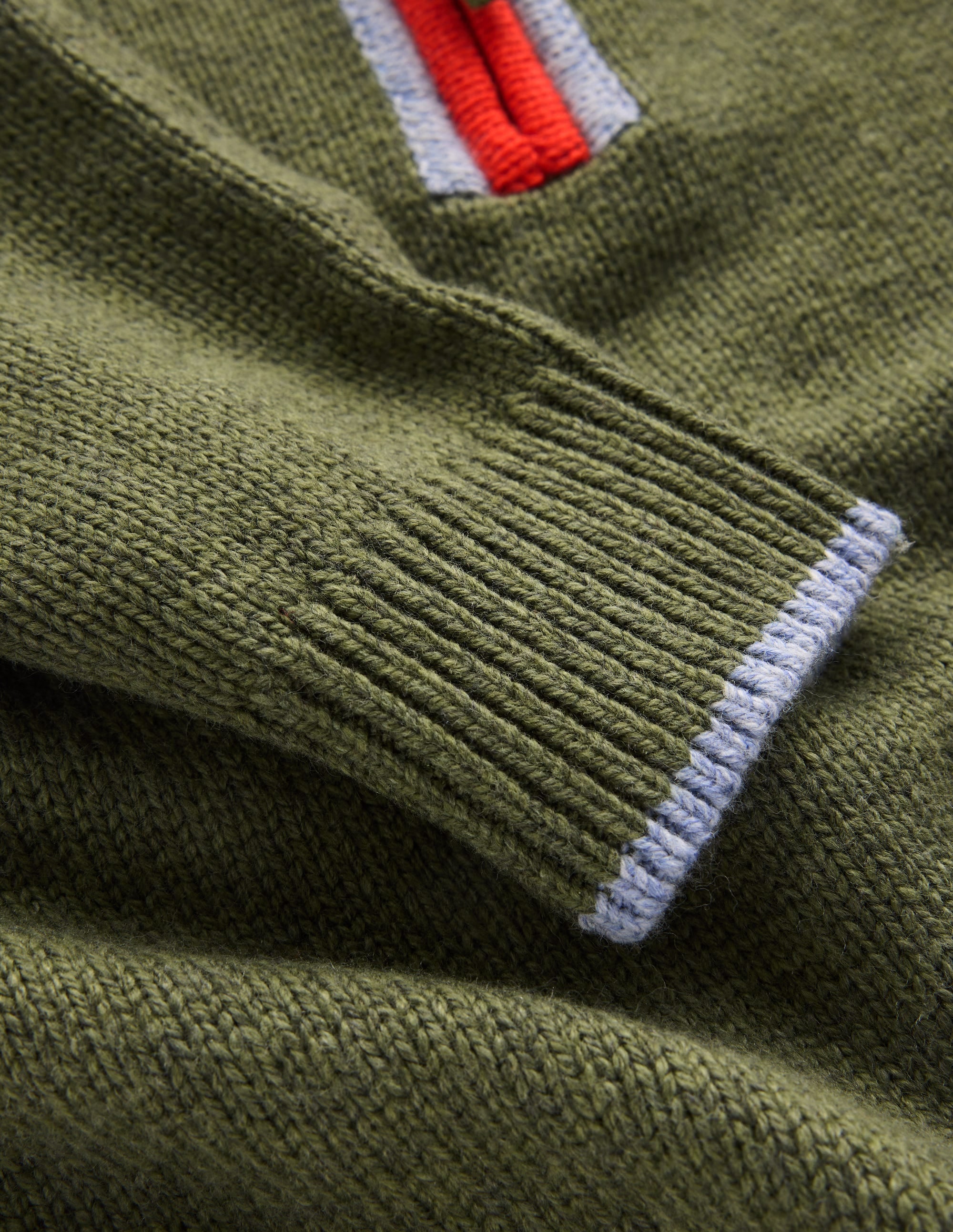 Klassischer Pullover mit halblangem Reißverschluss-Schnittlauch Meliert - Image 5