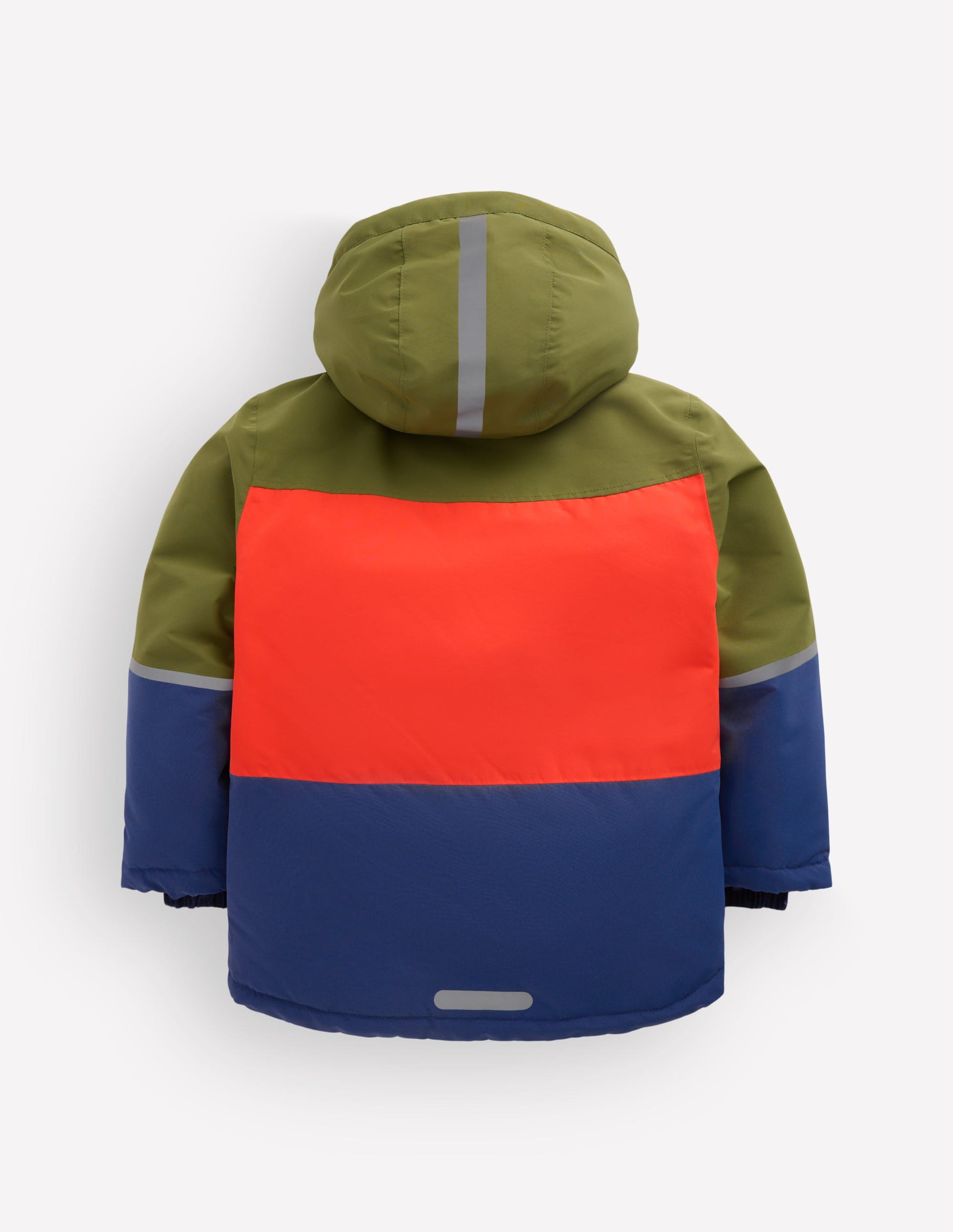 Wasserdichter Allwettermantel-Khaki Color Blocking-6