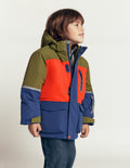 Wasserdichter Allwettermantel-Khaki Color Blocking