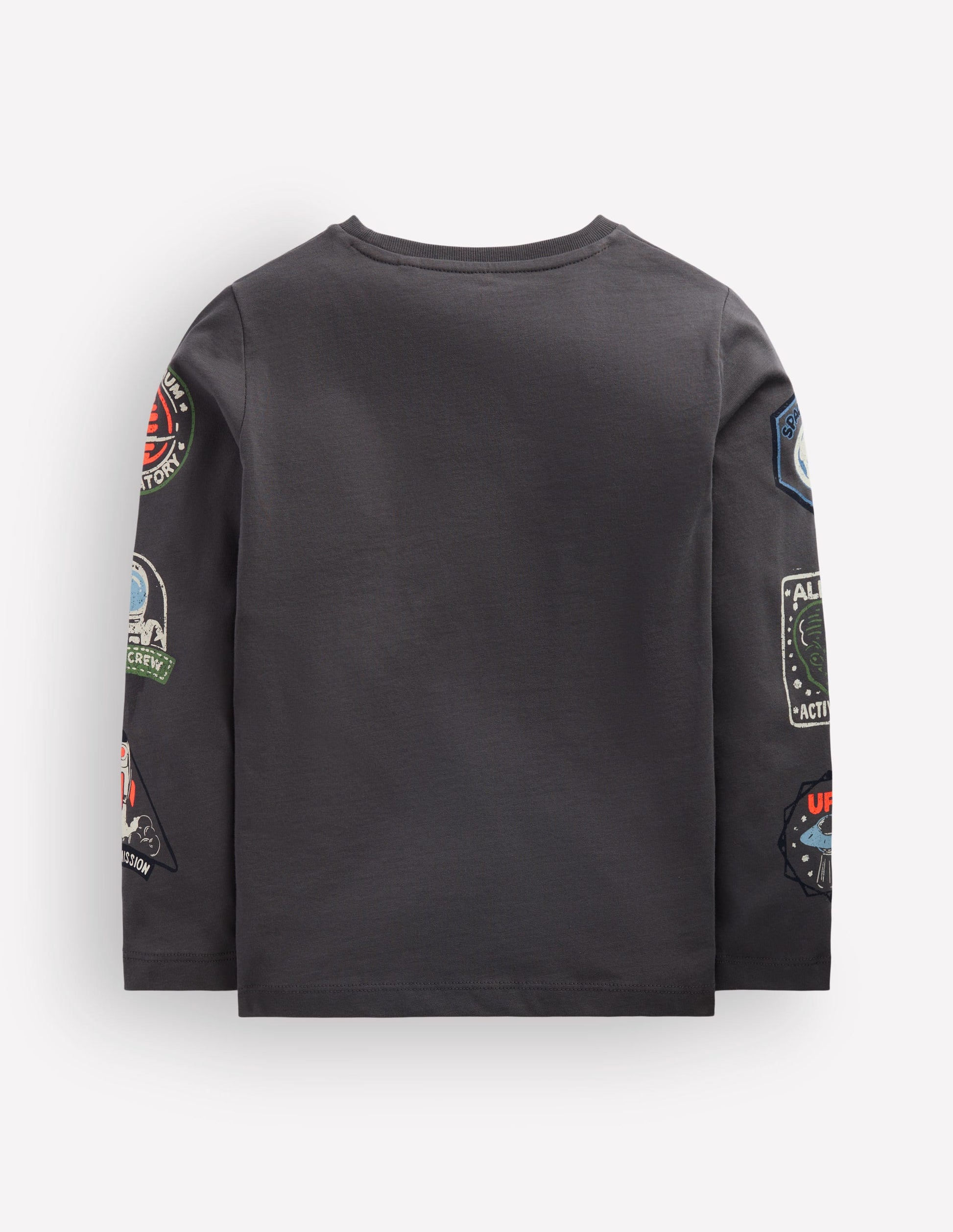 Im Dunkeln leuchtendes Langarmshirt-Warmes Grau, Weltall-4