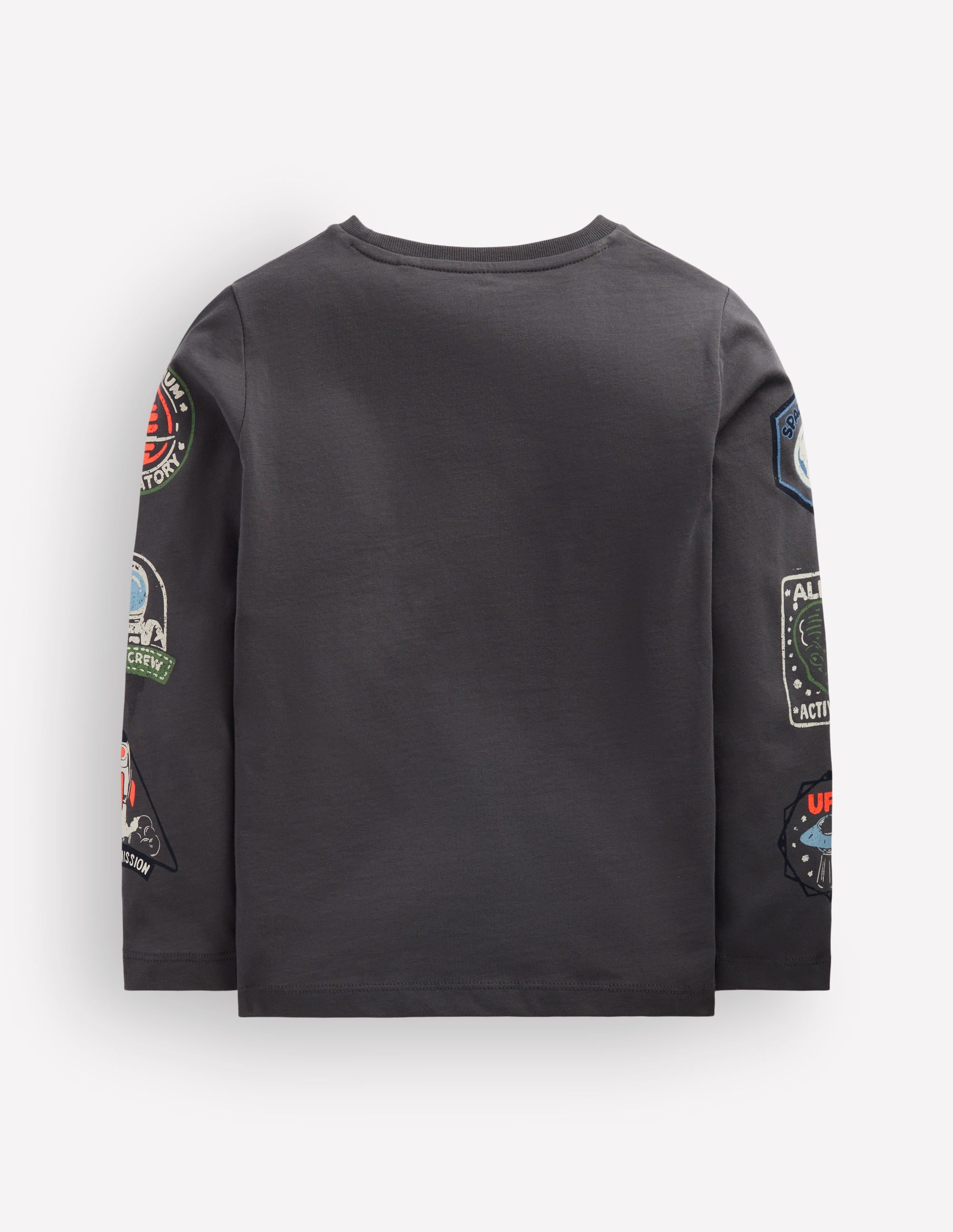 Im Dunkeln leuchtendes Langarmshirt-Warmes Grau, Weltall - Image 4