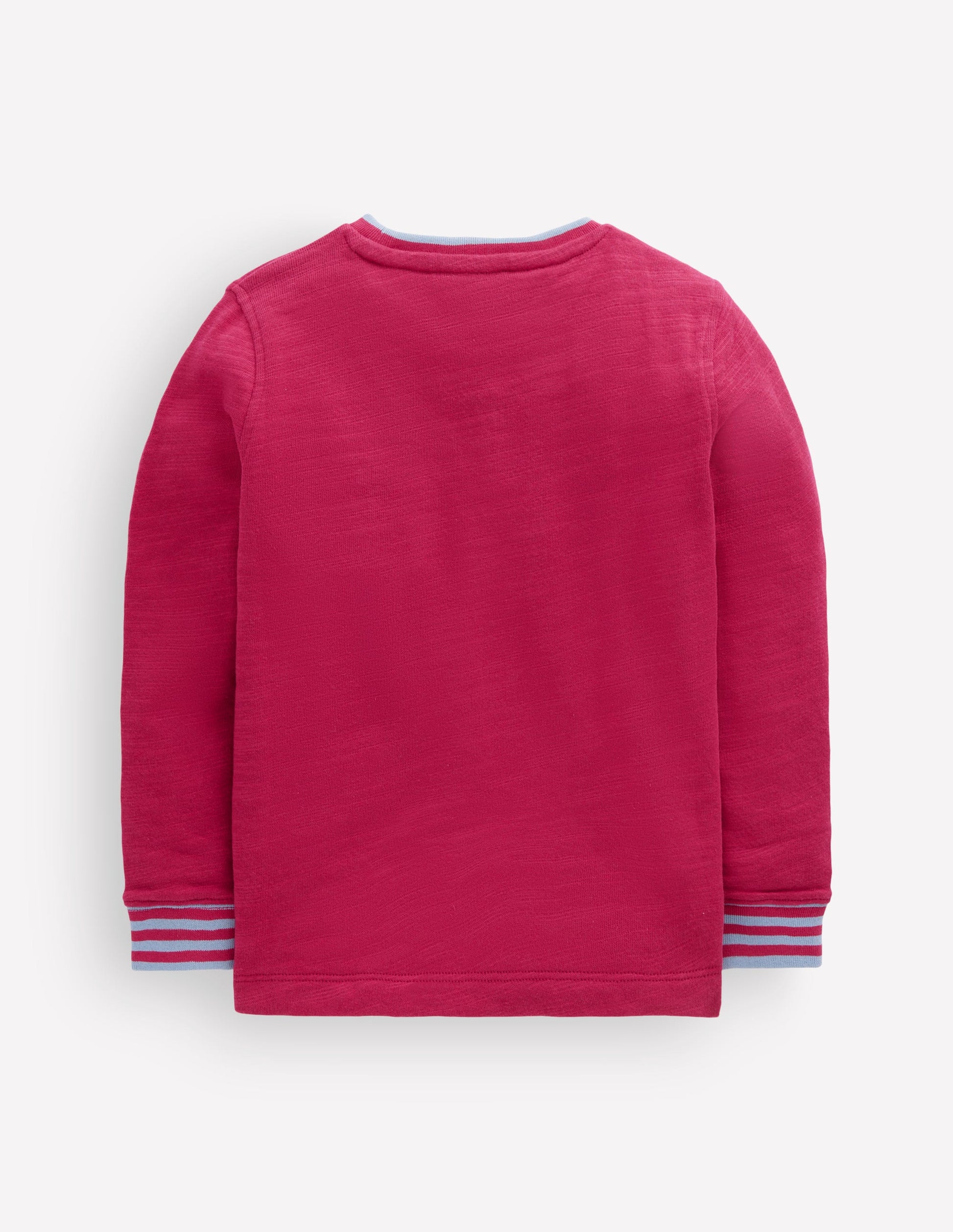 Cosy Mid-weight T-shirt-Sweet Cherry / French Blue-2