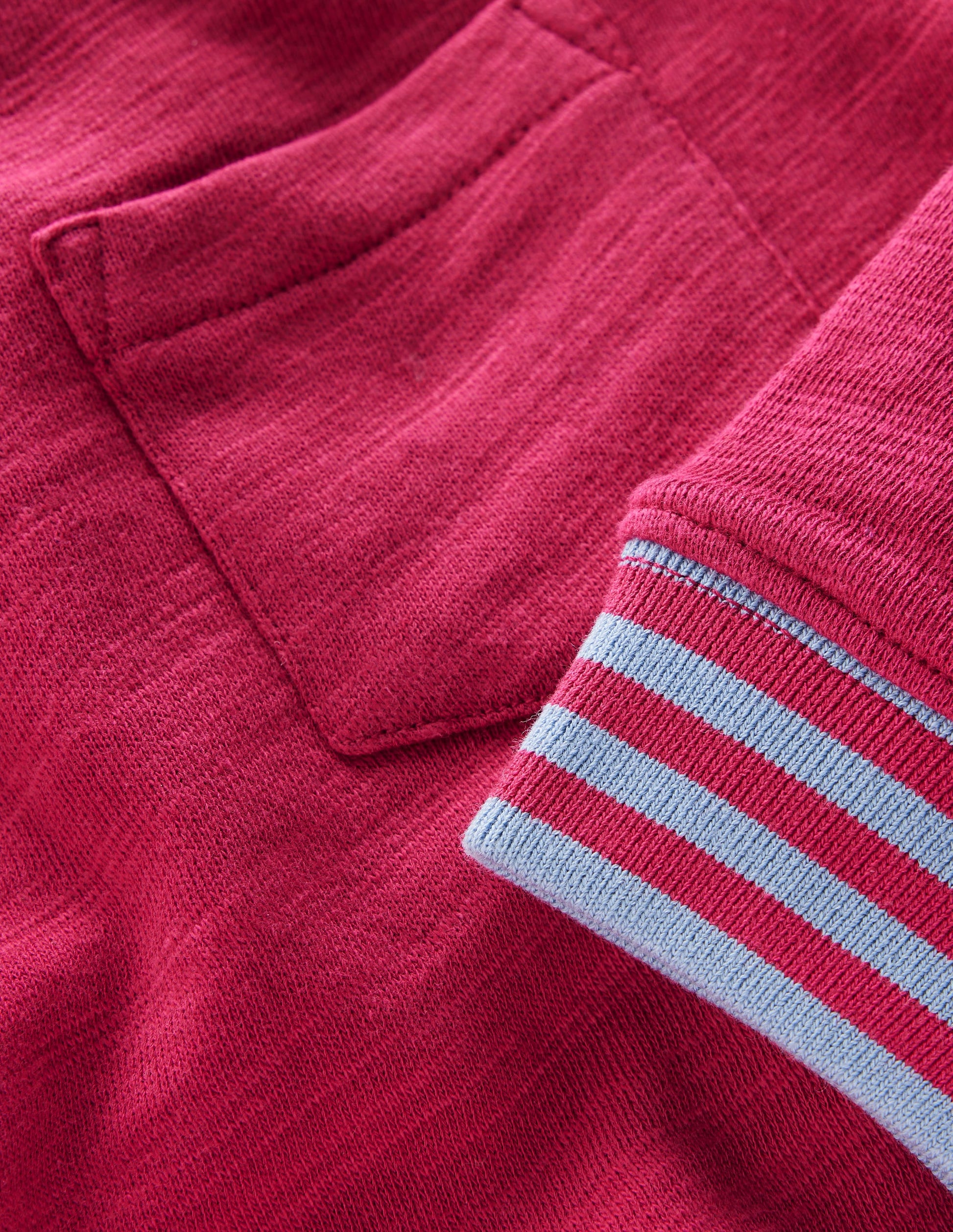 Cosy Mid-weight T-shirt-Sweet Cherry / French Blue-3
