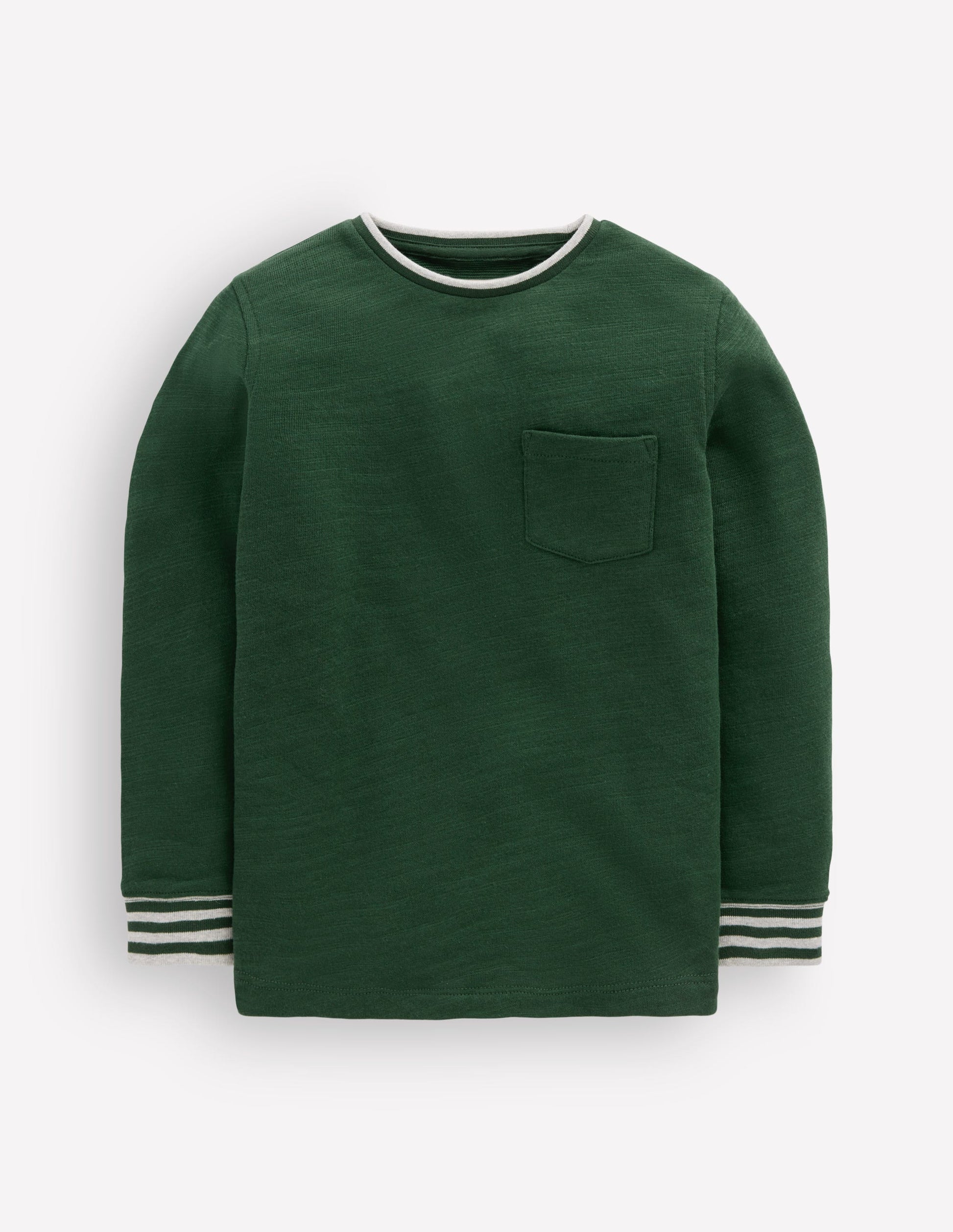 Kuscheliges, mittelschweres Langarmshirt-Jägergrün / Blaue Aura-1