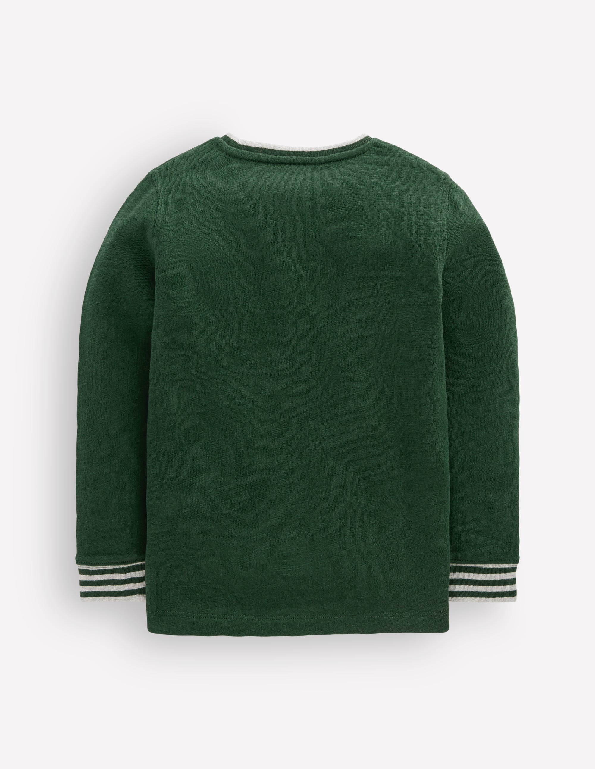 Kuscheliges, mittelschweres Langarmshirt-Jägergrün / Blaue Aura - Image 2