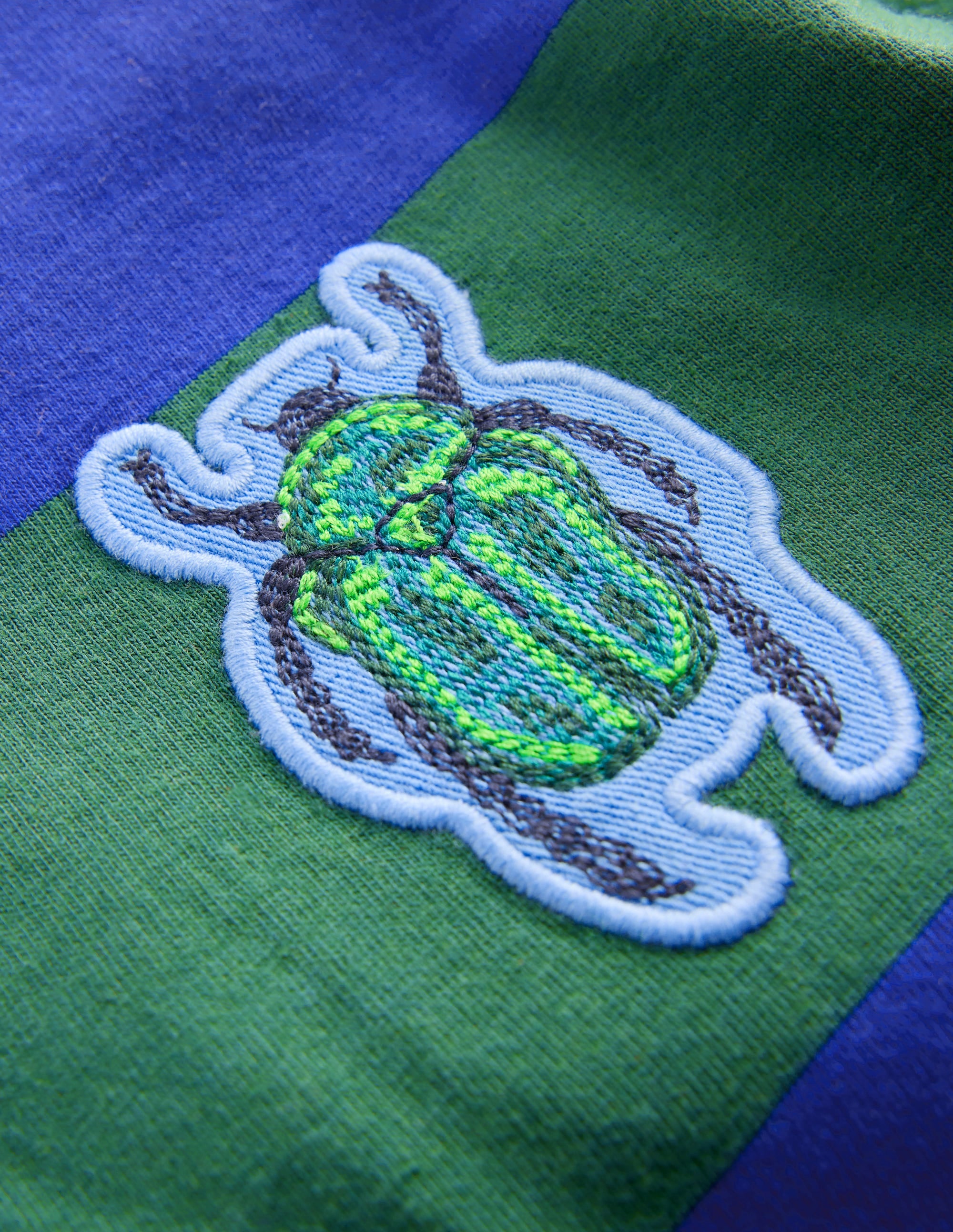 Langarmshirt mit Aufnäher-Blau Streifen - Image 4