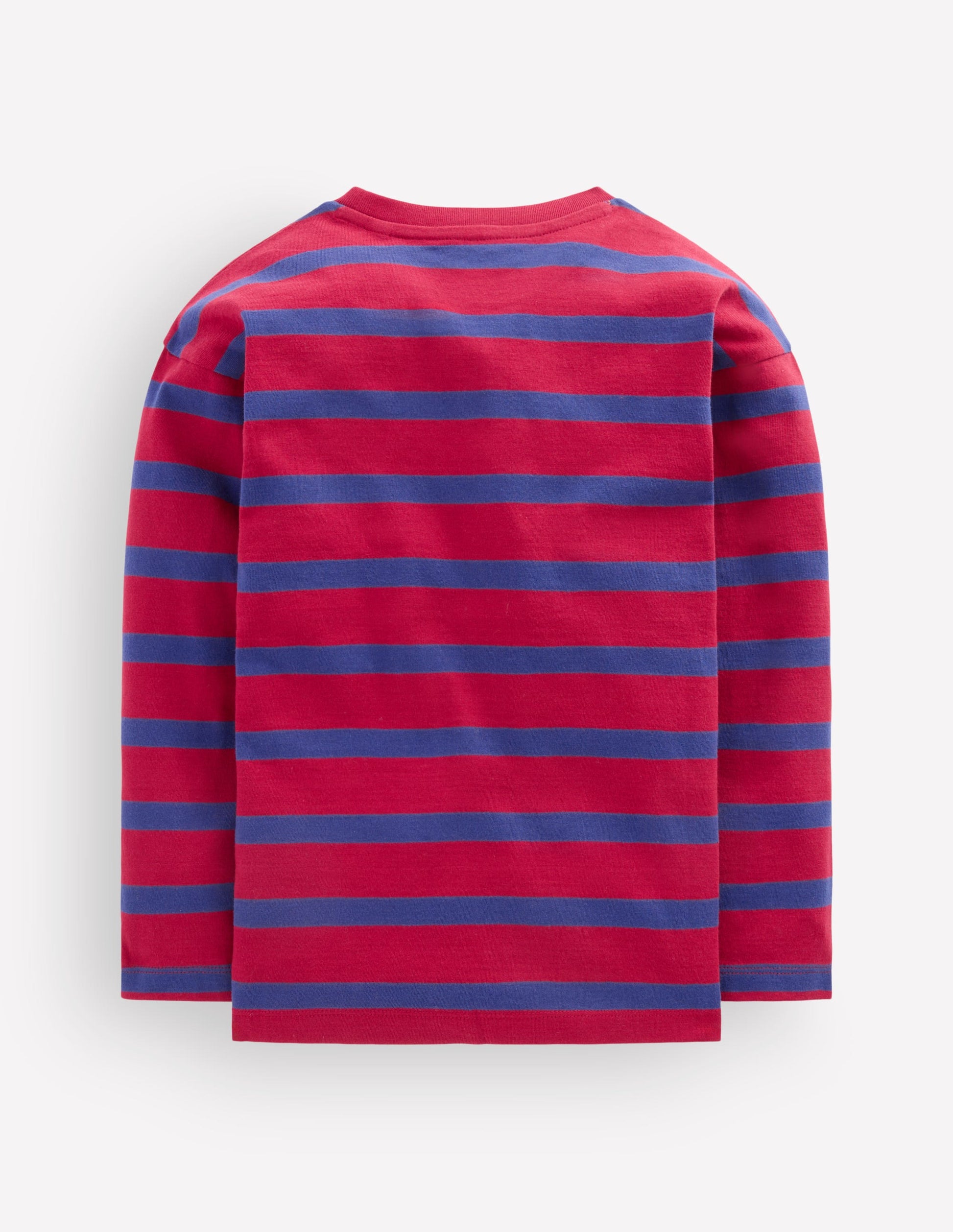 Langarmshirt mit Aufnäher-Rot mit Streifen-4