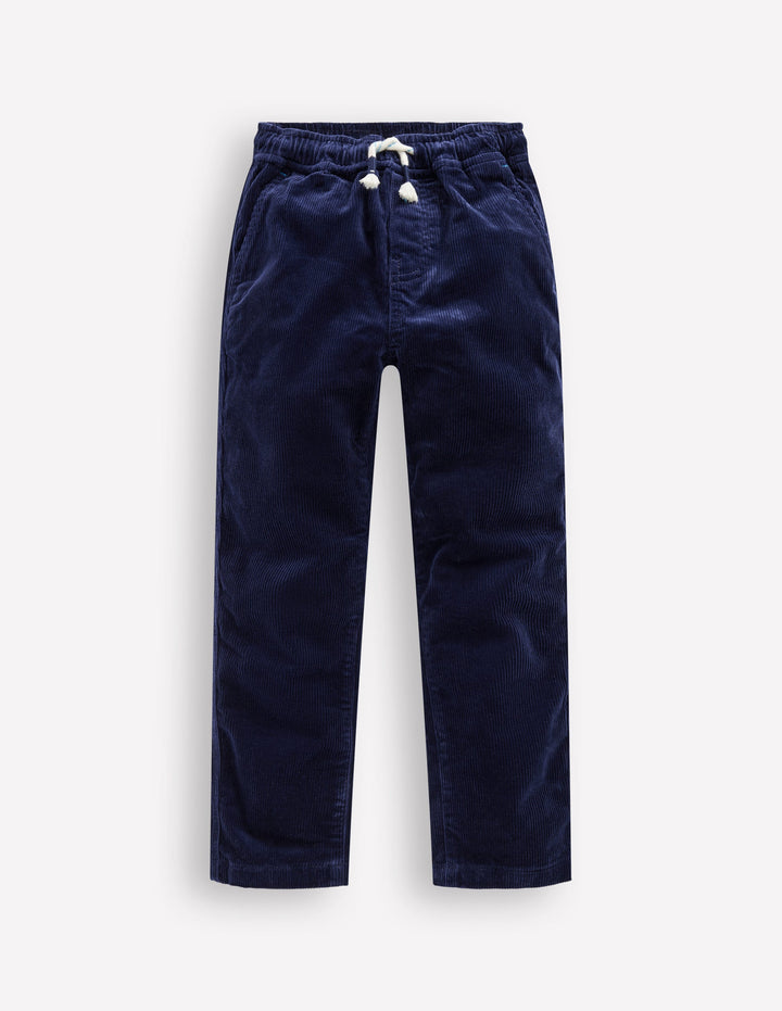Schmal geschnittene Hose zum Hineinschlüpfen-Schuluniform-Marineblau Cord