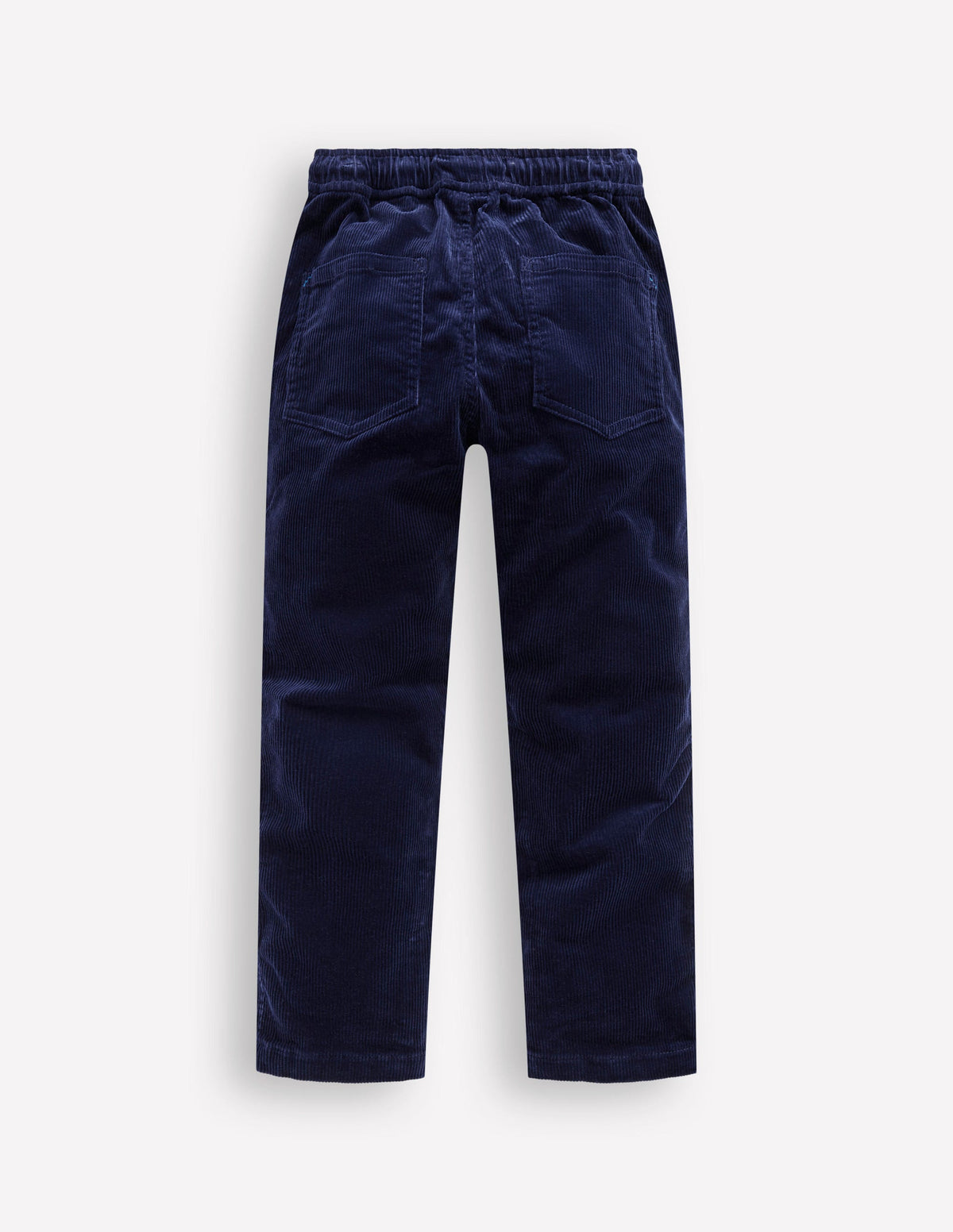 Schmal geschnittene Hose zum Hineinschlüpfen-Schuluniform-Marineblau Cord-2