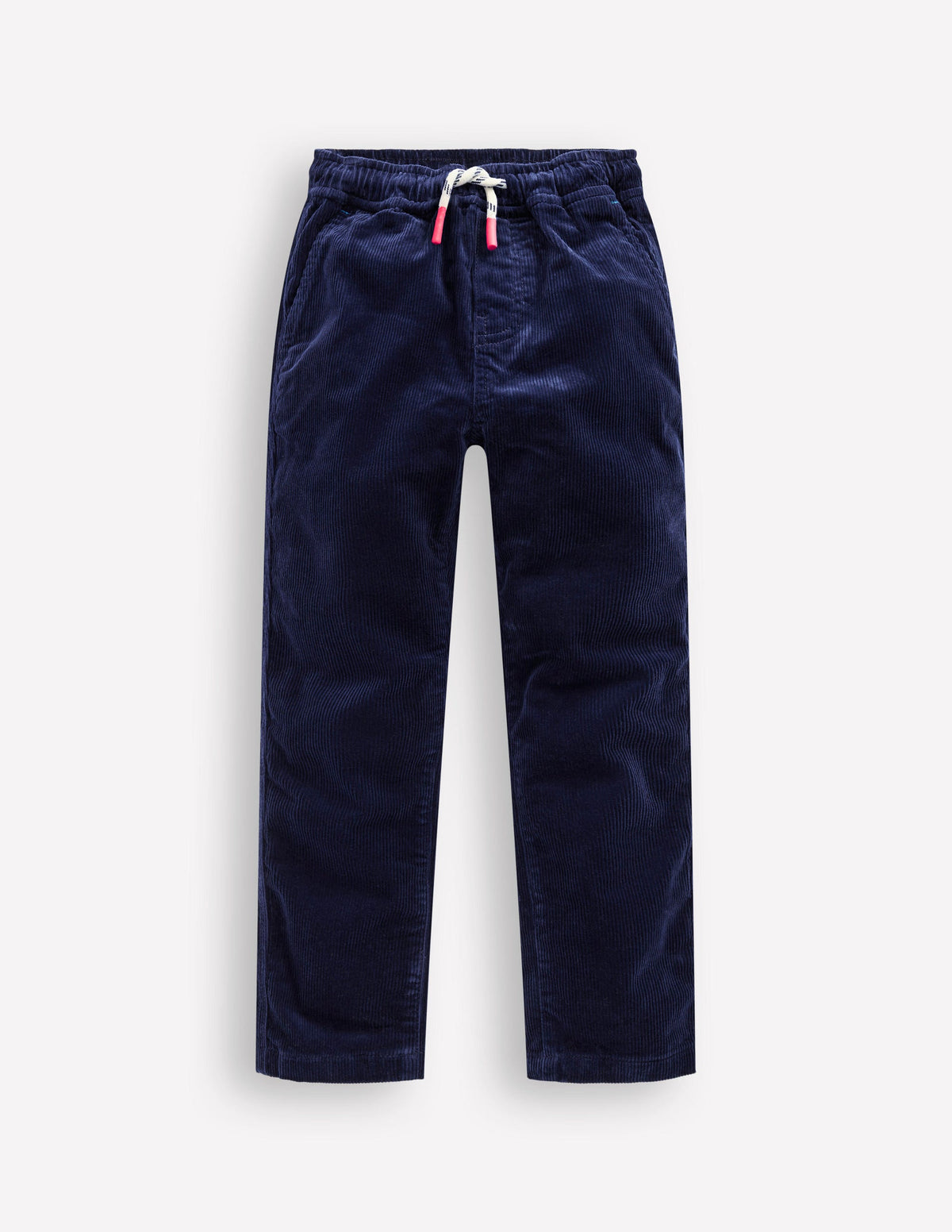 Schmal geschnittene Hose zum Hineinschlüpfen-Schuluniform-Marineblau Cord-1