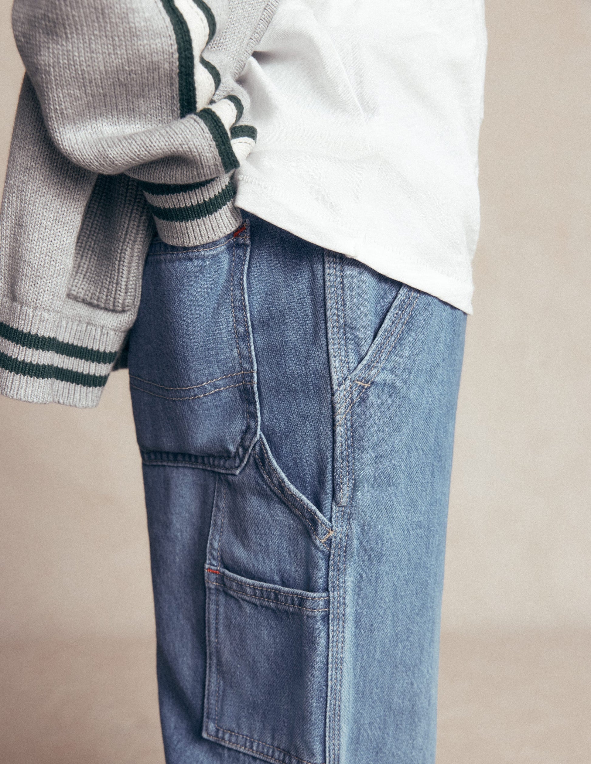Schreiner-Jeans zum Hineinschlüpfen-Helle Waschung-2