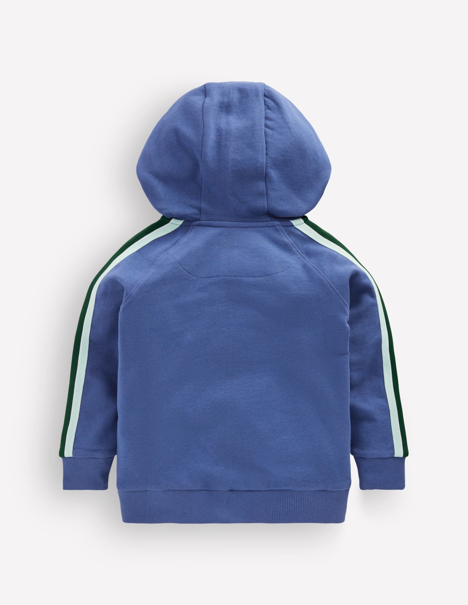 Raglan Zip-through Hoodie-Denim Blue-2