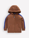 Sweat à capuche zippé avec manches raglan-Cookie