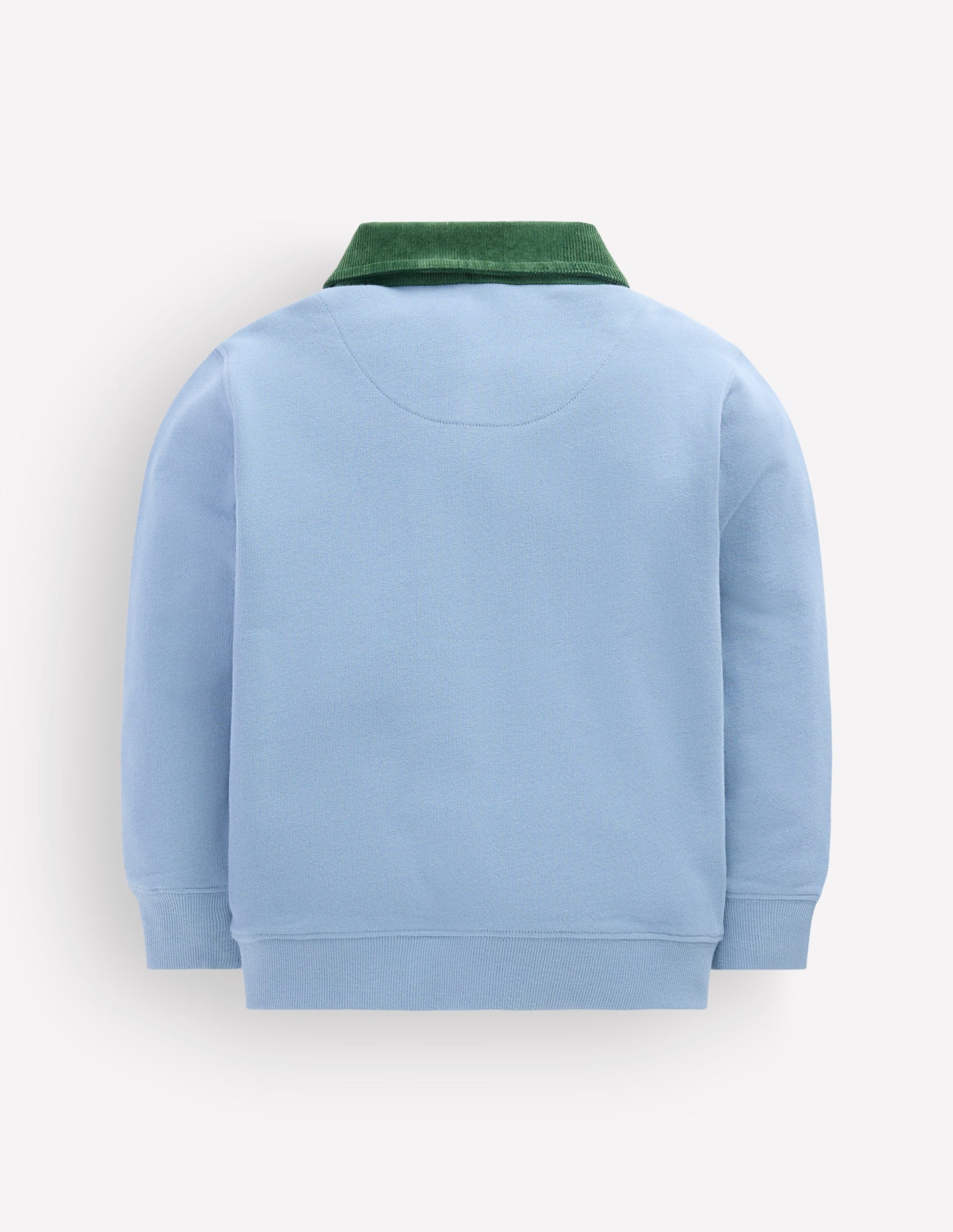 Sweatshirt mit elegantem Kragen-Französisches Blau-2