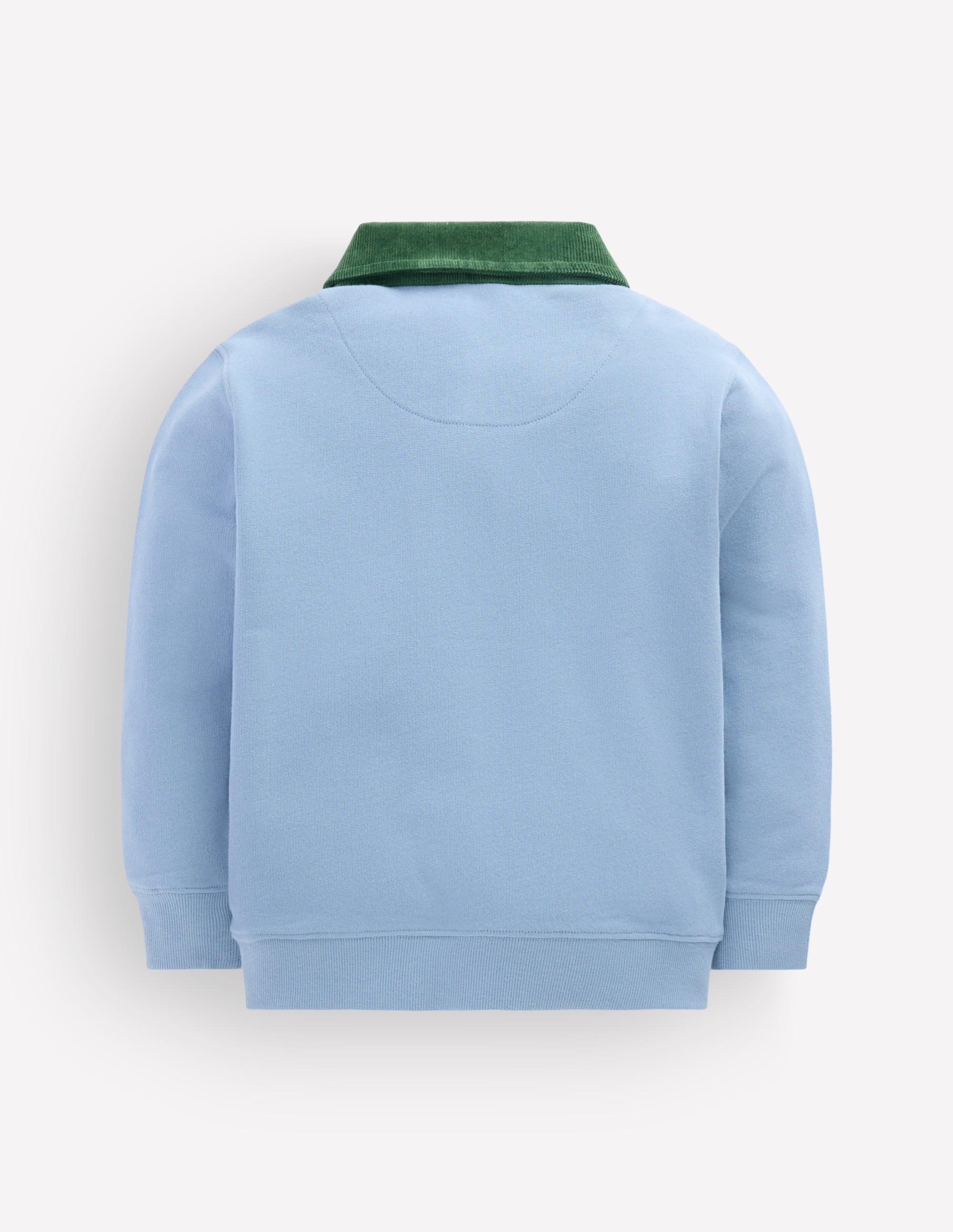 Sweatshirt mit elegantem Kragen-Französisches Blau - Image 2