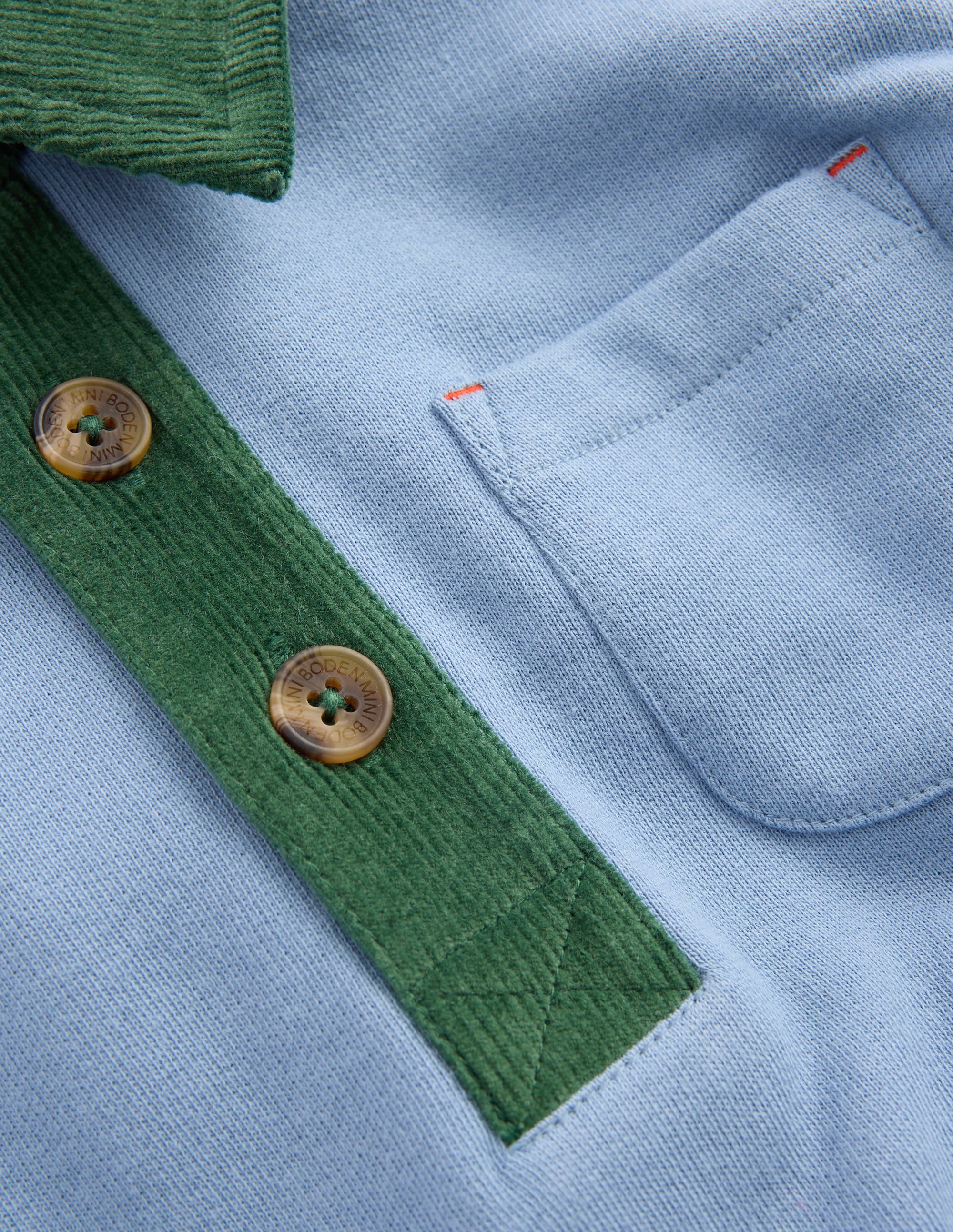 Sweatshirt mit elegantem Kragen-Französisches Blau - Image 3