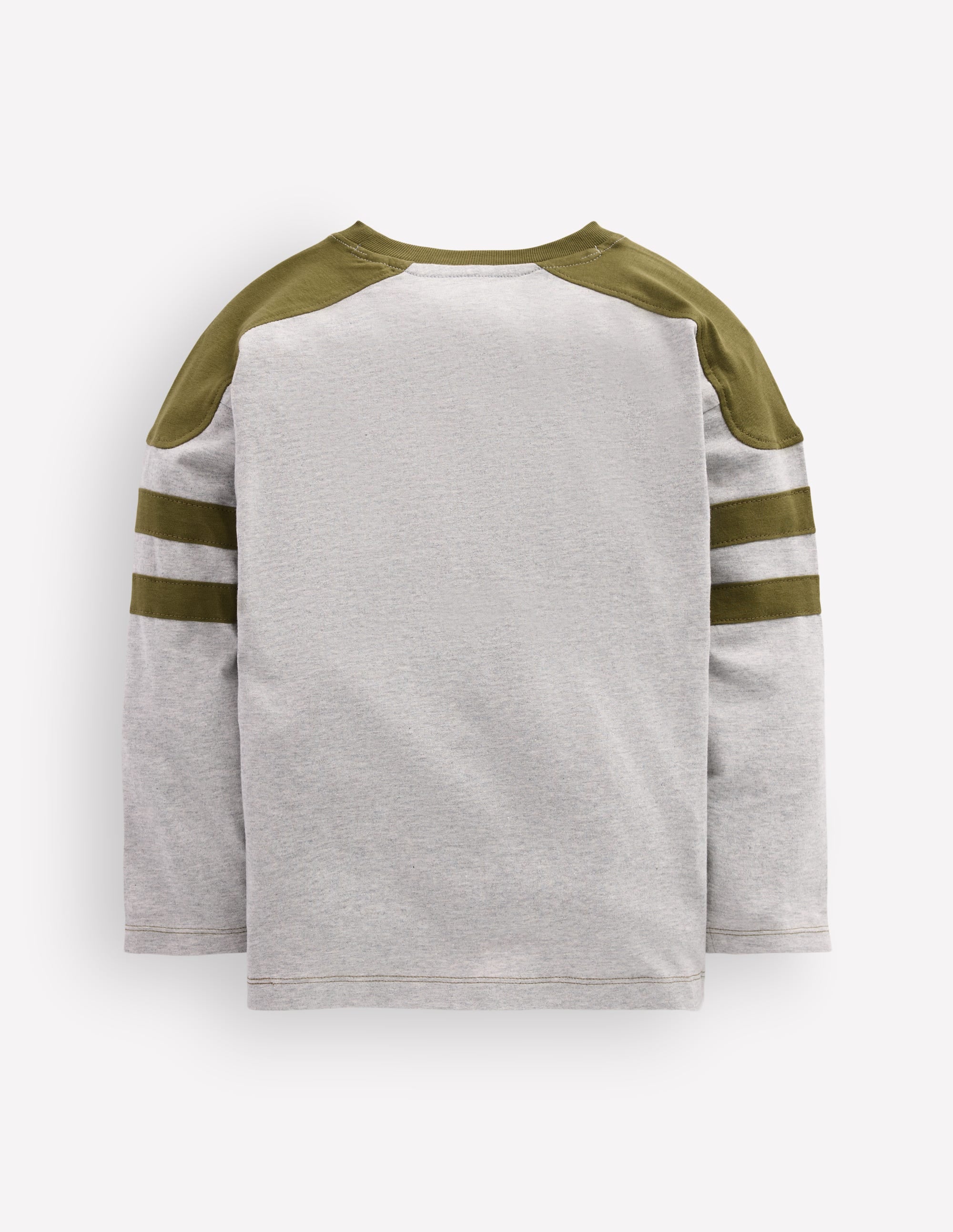 T-Shirt in Blockfarben-Grau Meliert - Image 2