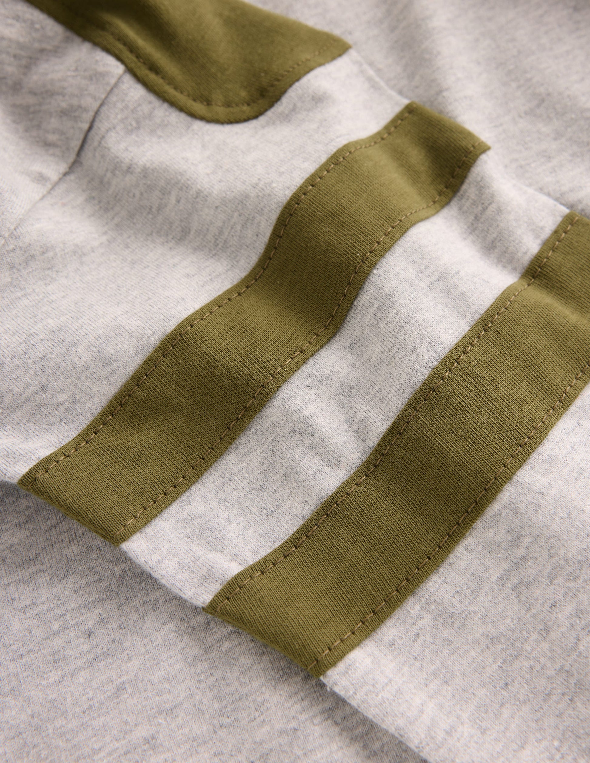 T-Shirt in Blockfarben-Grau Meliert-3