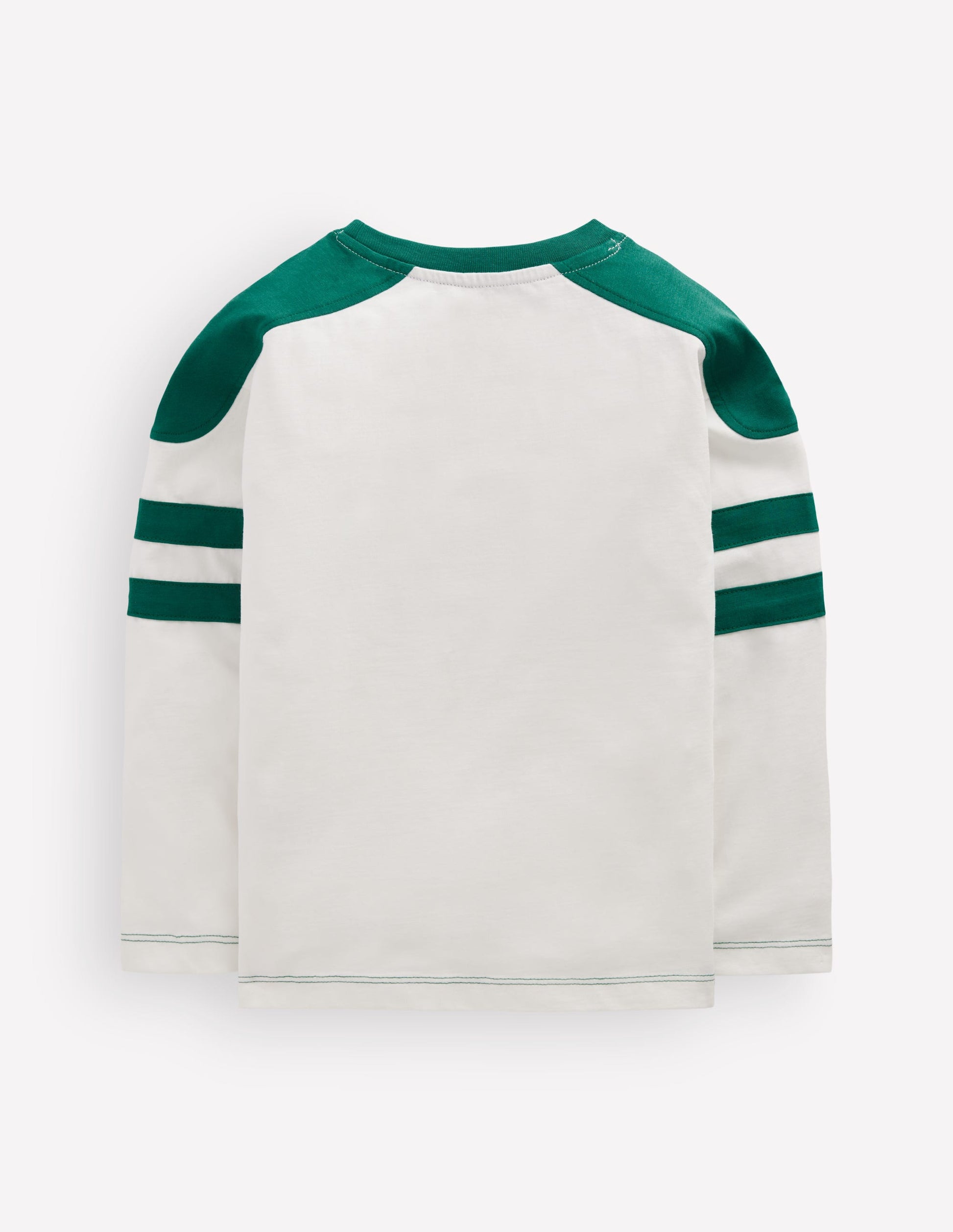 T-shirt colourblock-Ivoire doux/vert joyau-2