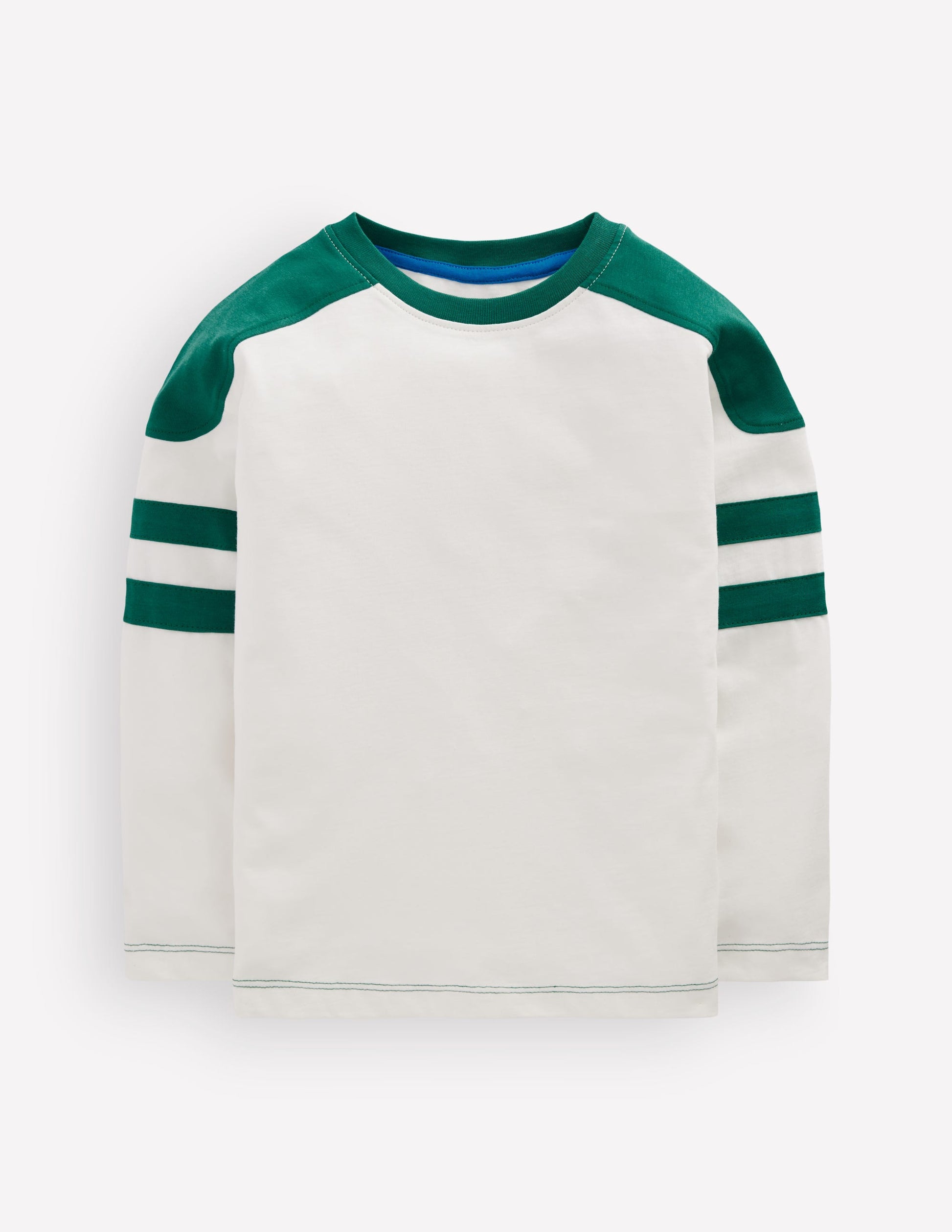 T-shirt colourblock-Ivoire doux/vert joyau-1