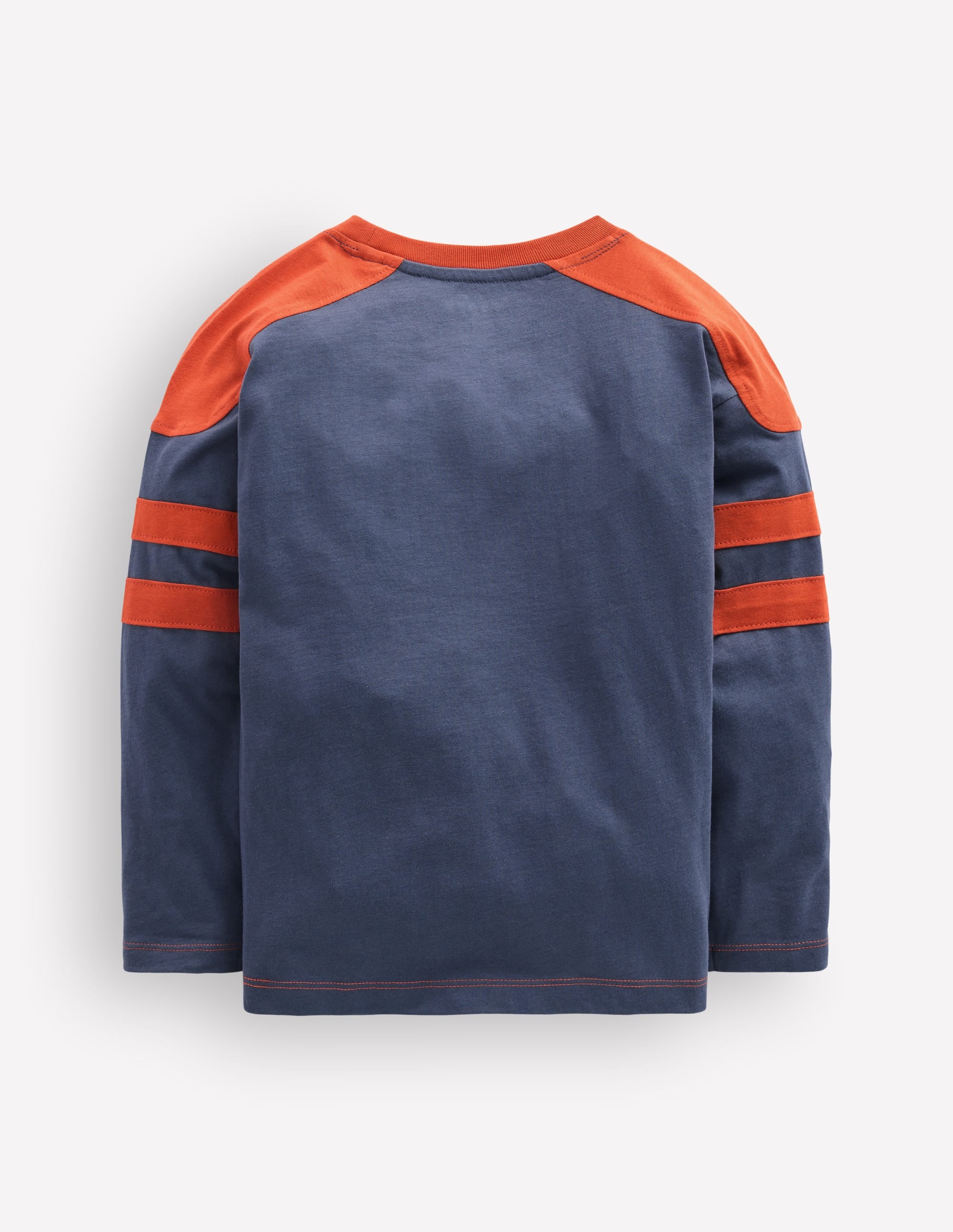 T-Shirt in Blockfarben-Marineblau - Image 2