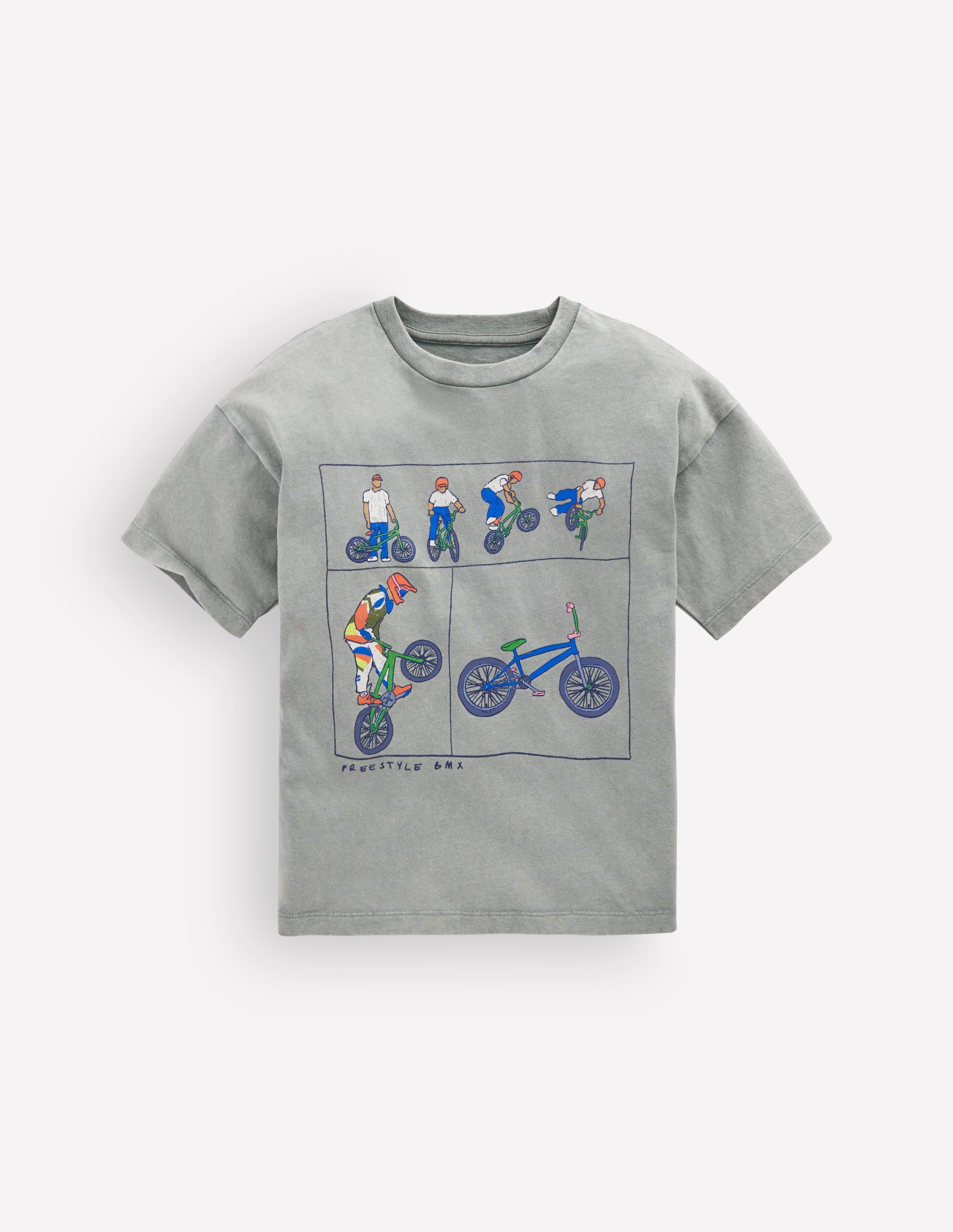 Vintage Wash Graphic T-Shirt-Bamboo Cane Freestyle Bikes - Image 1