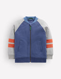 Bomberjacke mit Fleecefutter-Grau Meliert/Schuluniform-Marineblau