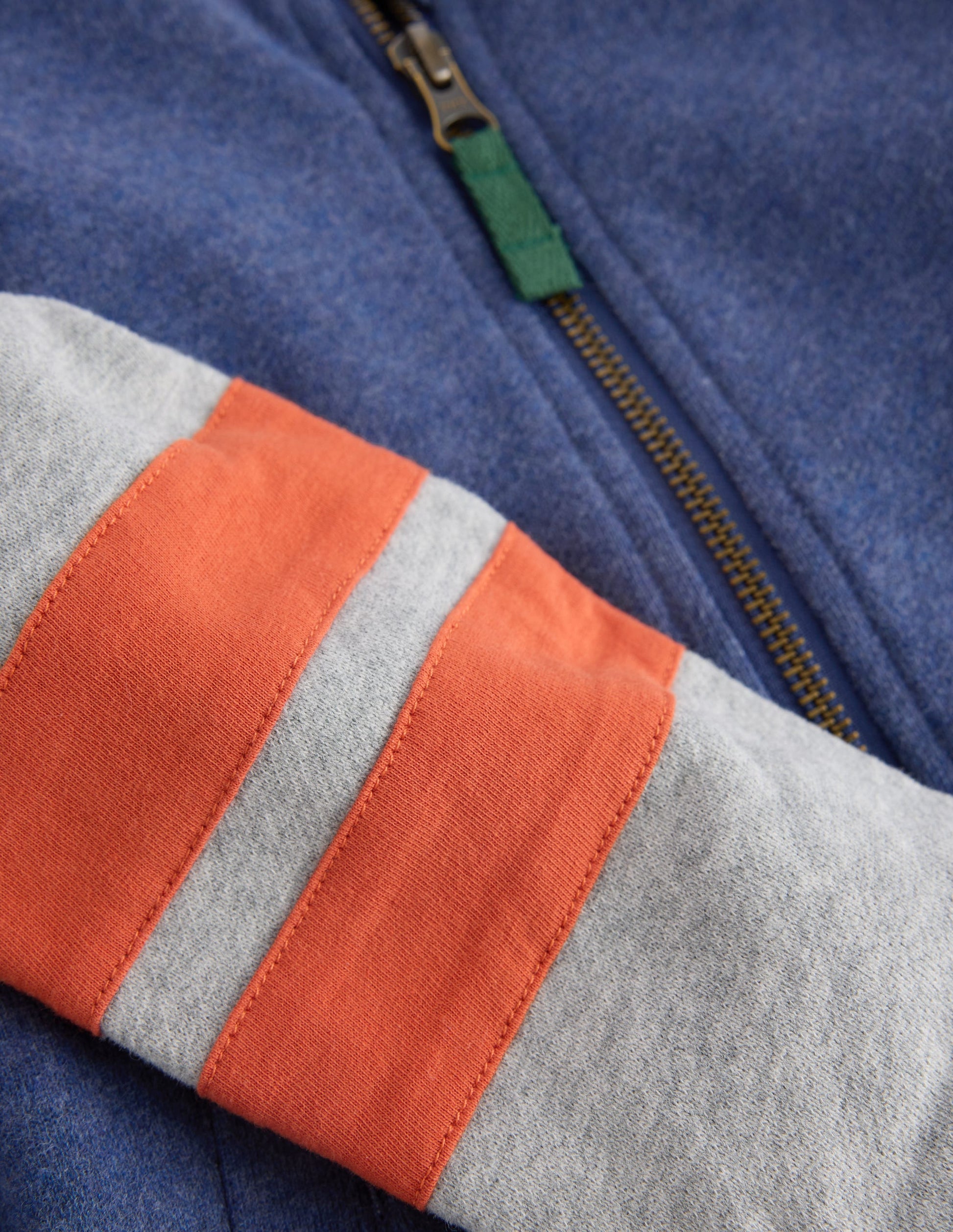 Bomberjacke mit Fleecefutter-Grau Meliert/Schuluniform-Marineblau-3