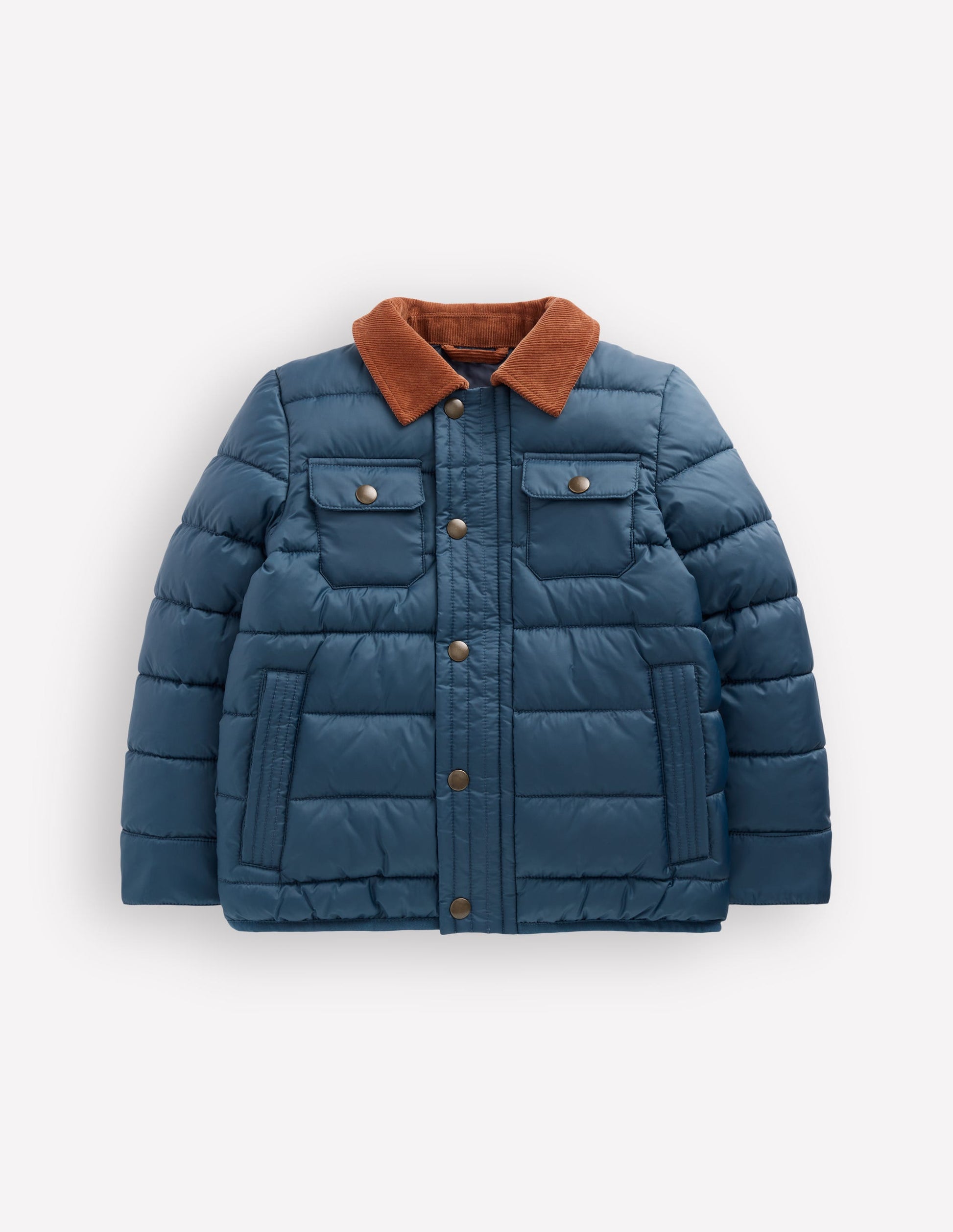 Baffle-Jacke mit kragen-Blau-1