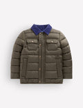 Baffled Collar Jacket-Khaki