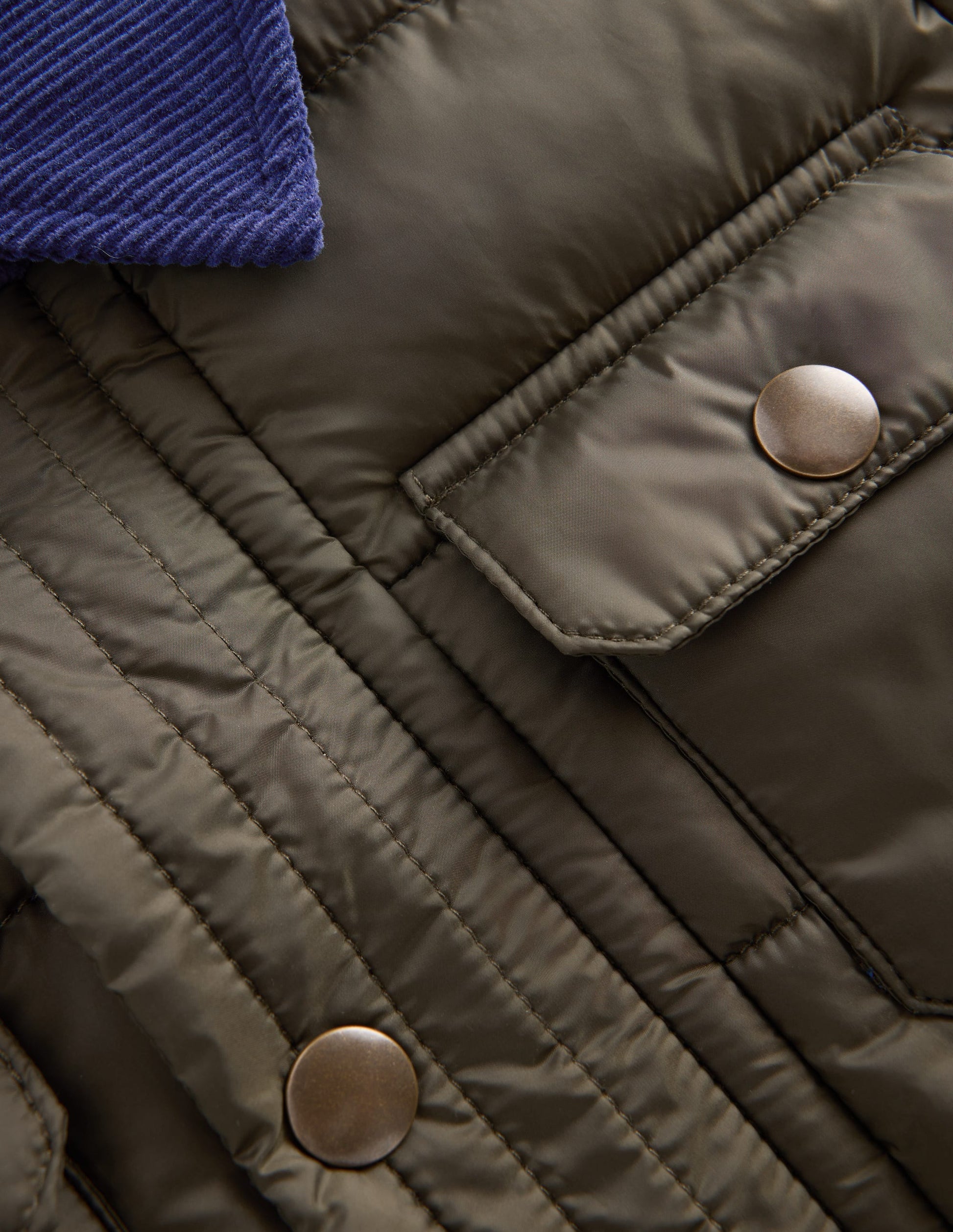 Baffled Collar Jacket-Khaki-3