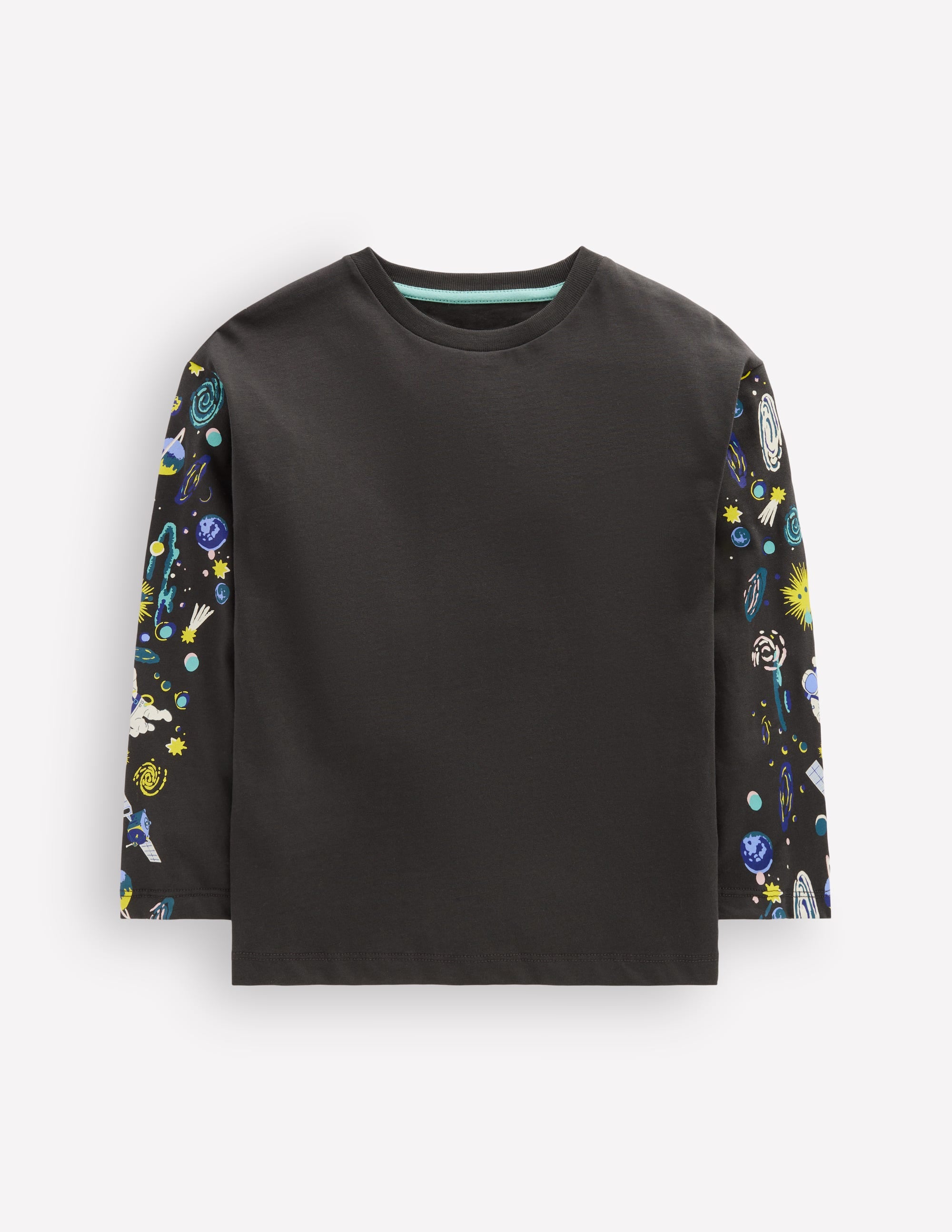 Front and Back Glow T-shirt-Shadow Grey Space - Image 1