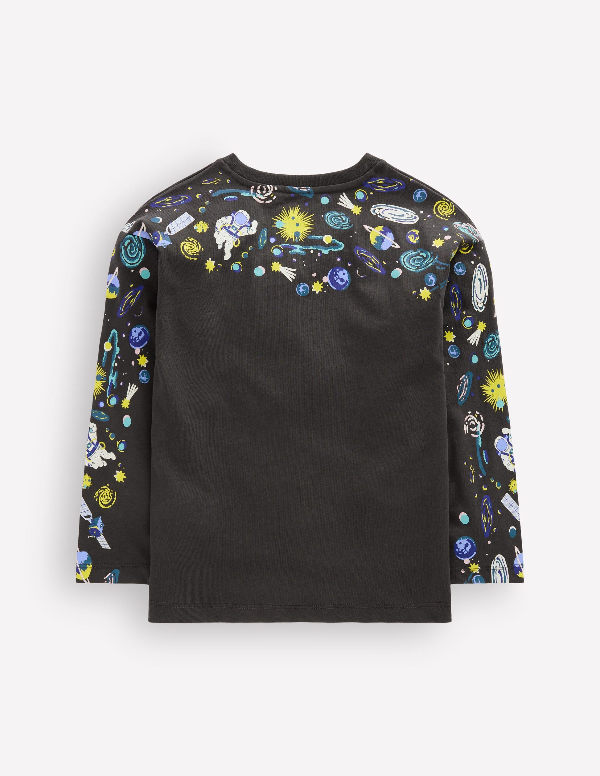 Front and Back Glow T-shirt-Shadow Grey Space-2
