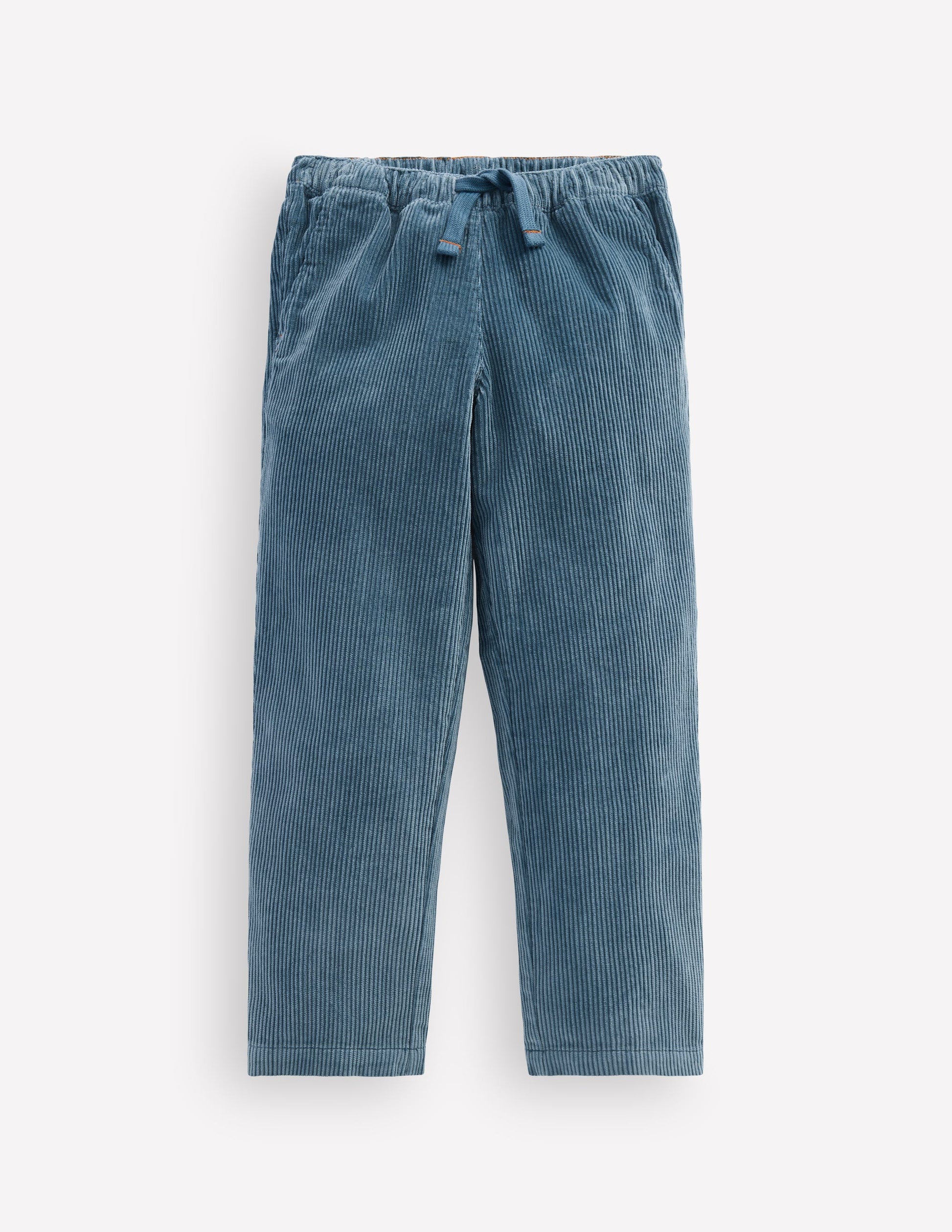 Lässige Cordhose mit geradem Bein-ECHTES BLAUGRÜN-1