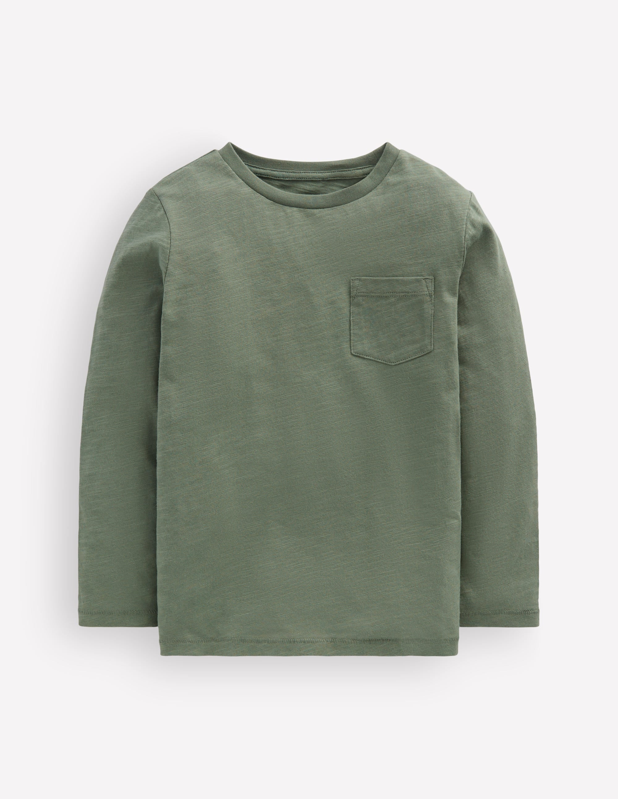 Langärmliges T-Shirt für den Alltag-Flaschengrün - Image 1
