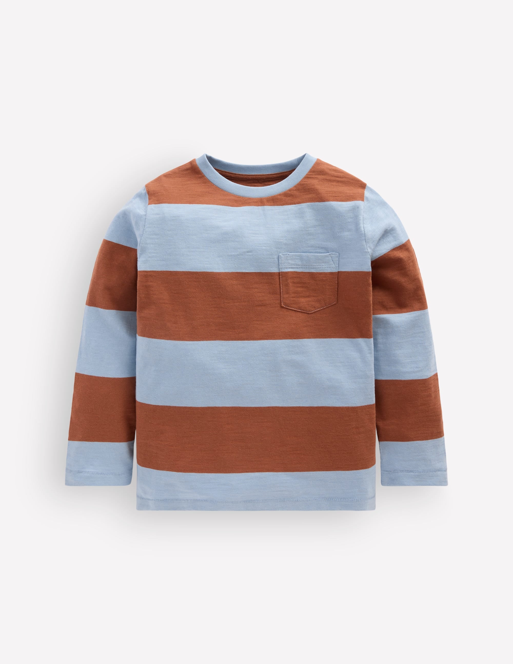 Everyday Long Sleeve T-Shirt-Glacier Blue / Russet - Image 1