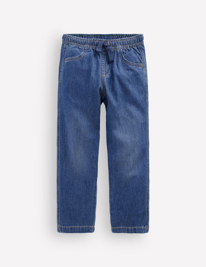 Lässige Hose mit geradem Bein-Heller Used Look