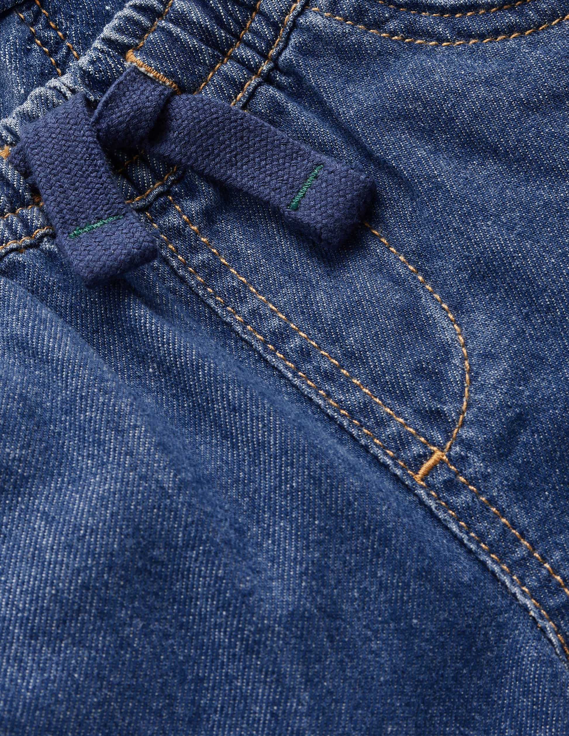 Easy Straight Trousers-Denim-4