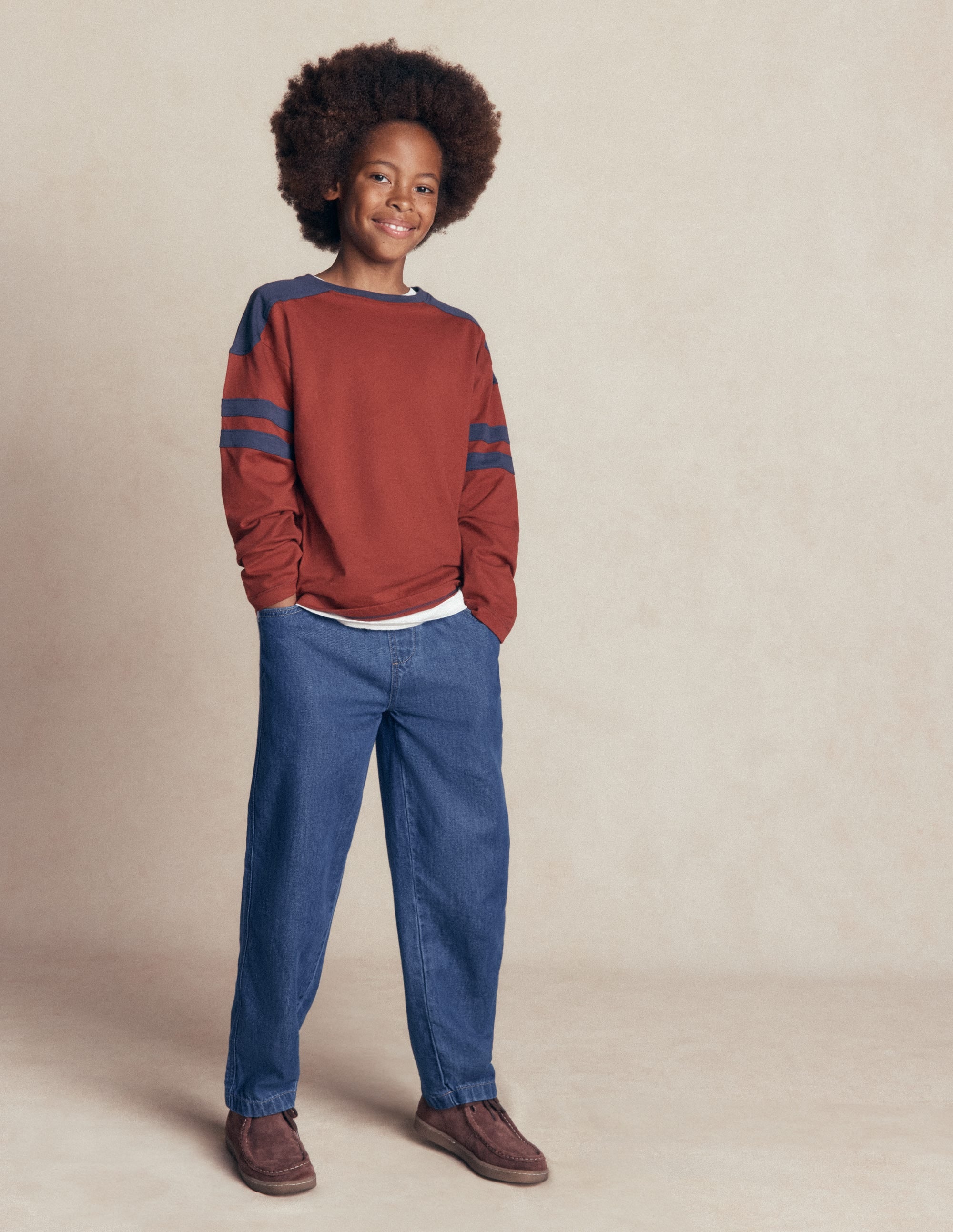 Easy Straight Trousers-Denim - Image 1