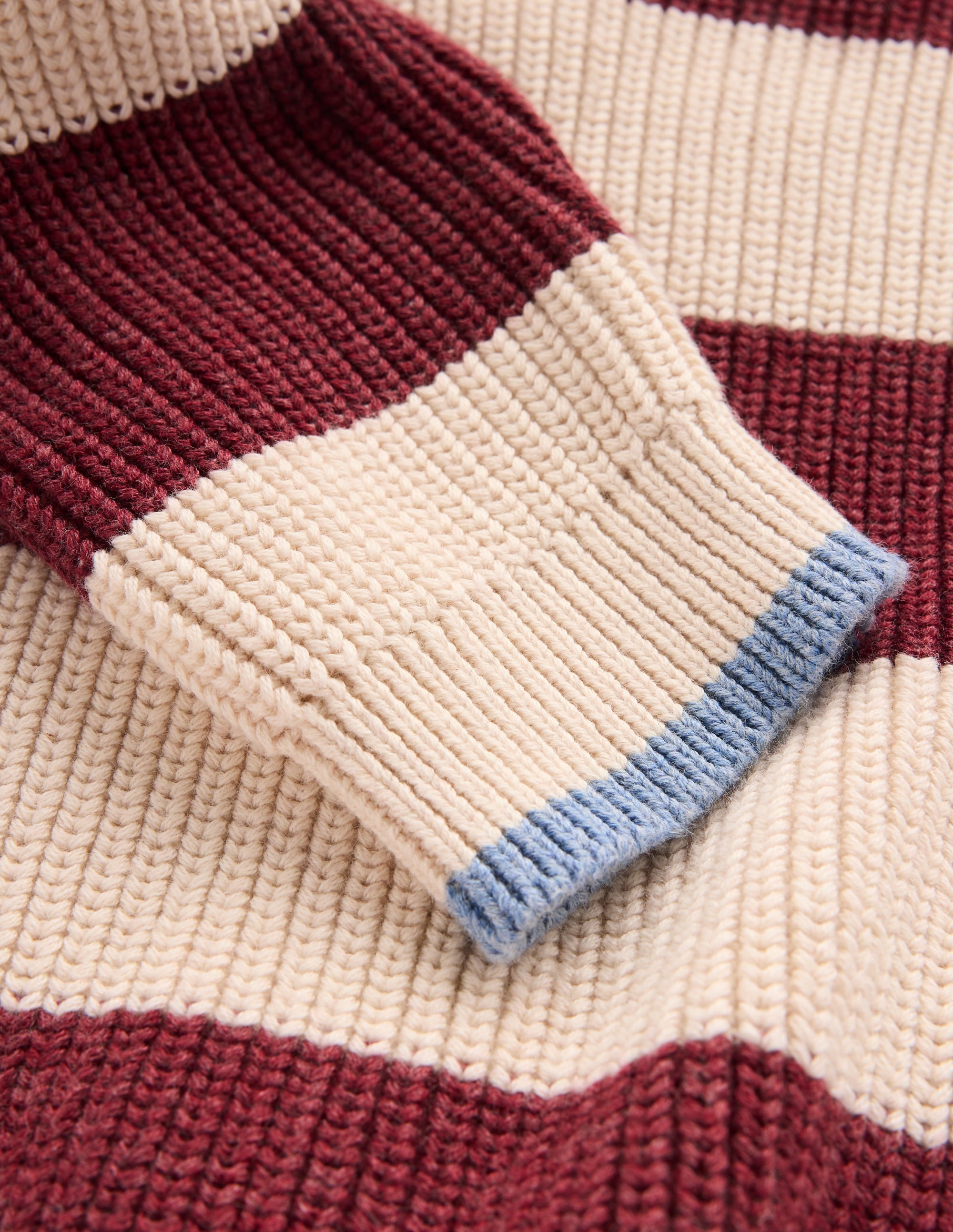 Grob gestrickter Baumwollpullover-Süßkirsche Streifen - Image 3
