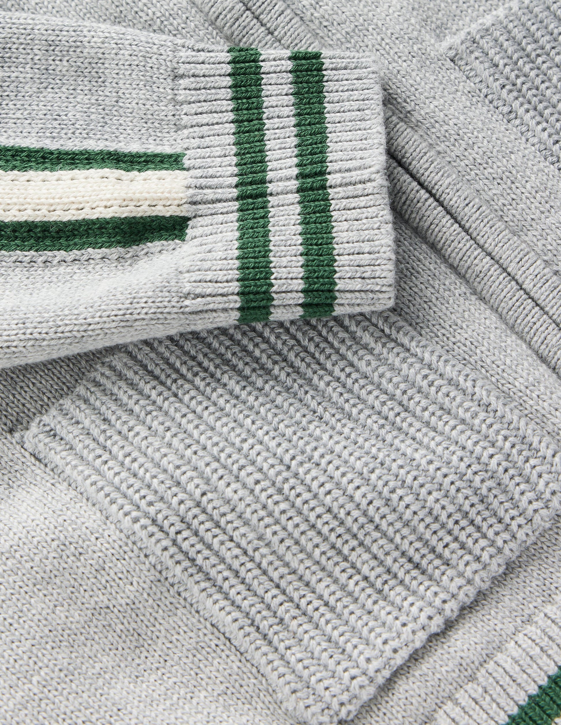 Pull zippé de style universitaire-Gris chiné-5