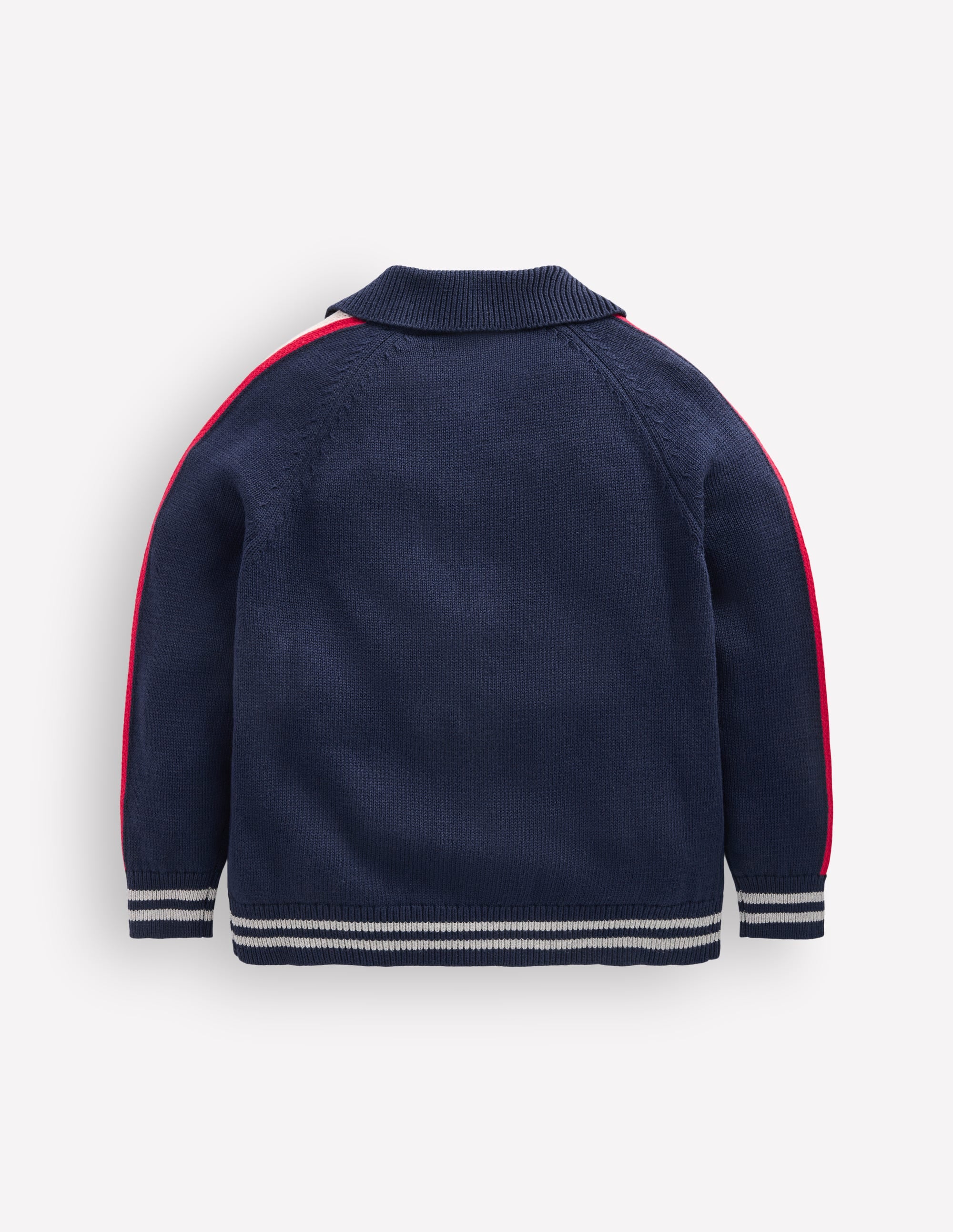 Schicker Pullover mit Reißverschluss-Marineblau Meliert - Image 4