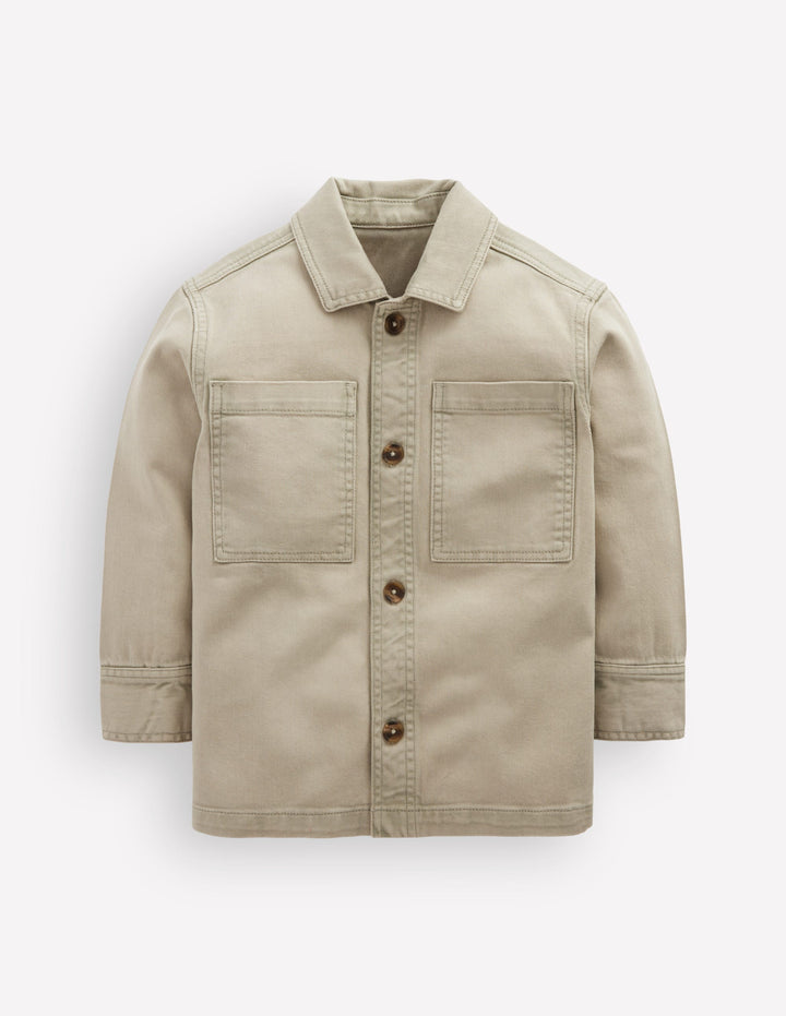 Hemdjacke mit Brusttaschen-ACID-WASCHUNG GRÜN