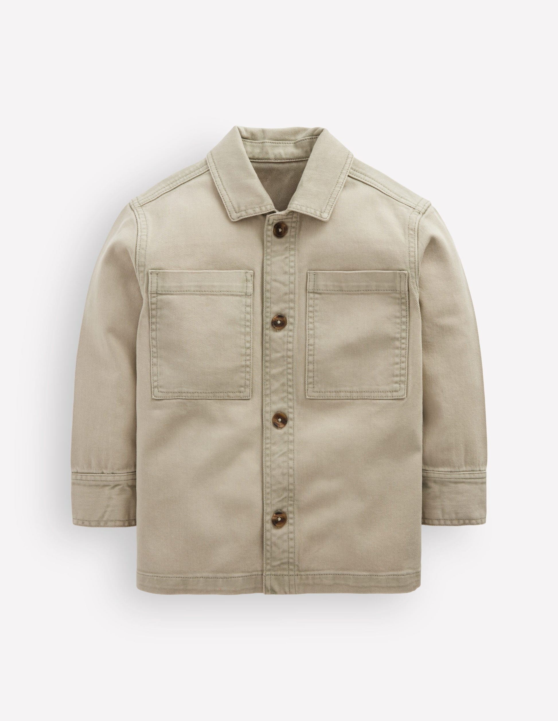 Cotton Front Pocket Overshirt-ACID WASH GREEN-2